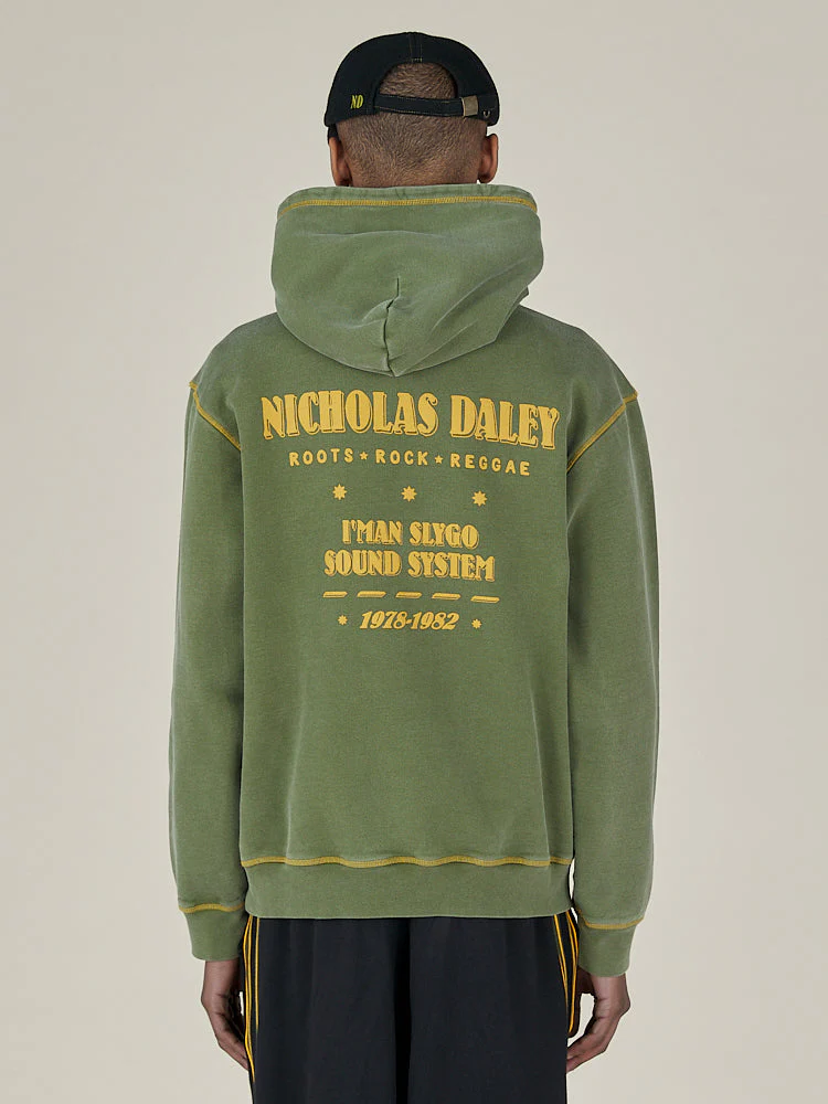 ROOTS ROCK REGGAE KLUB HOODIE - OLIVE SWEATSHIRTING - Image 7