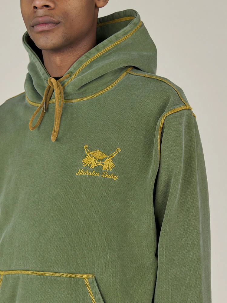 ROOTS ROCK REGGAE KLUB HOODIE - OLIVE SWEATSHIRTING - Image 8
