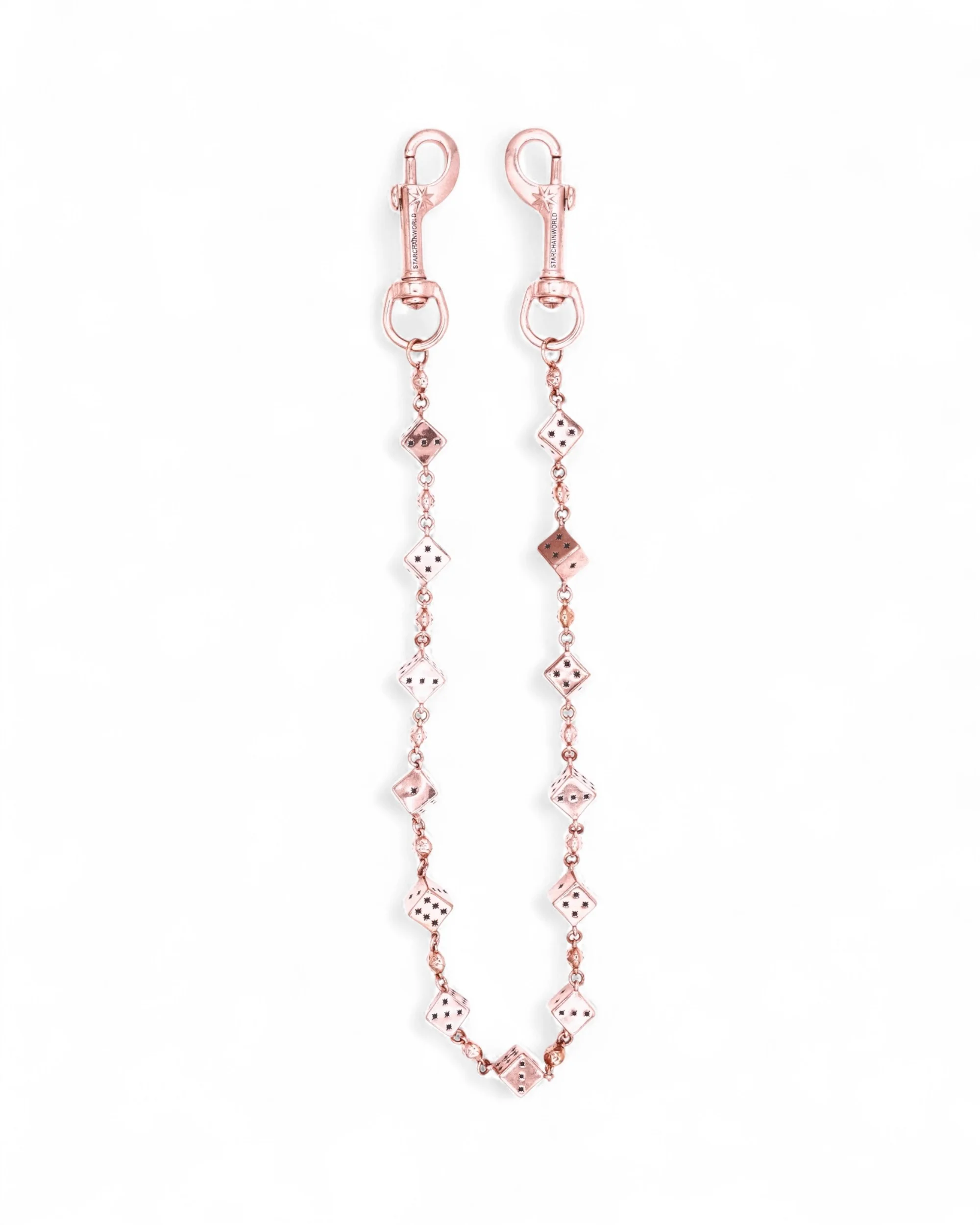 Rose Gold Dice Wallet Chain - No Stones - Image 3