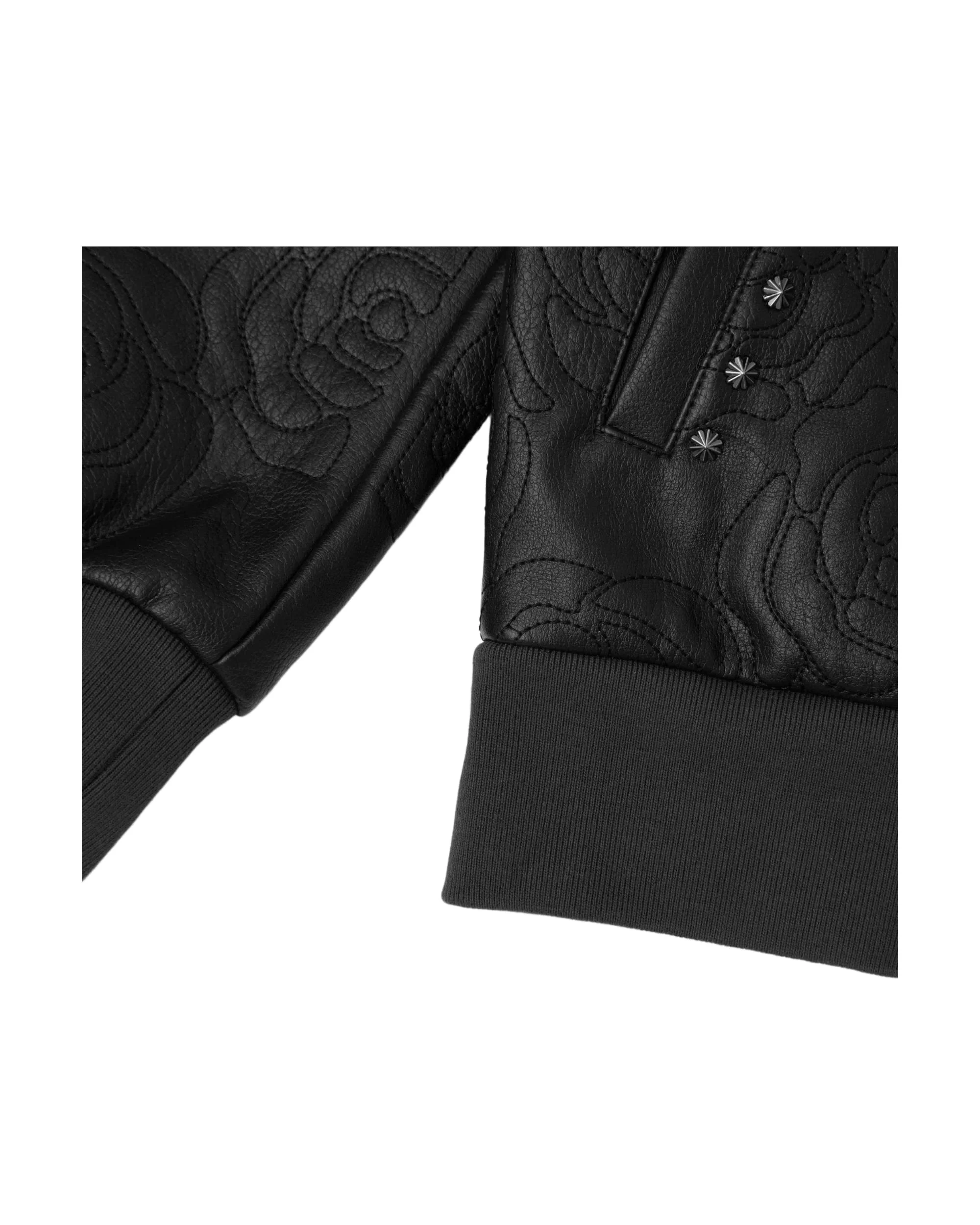 Rosette Embroidered Jacket - Black - Image 11