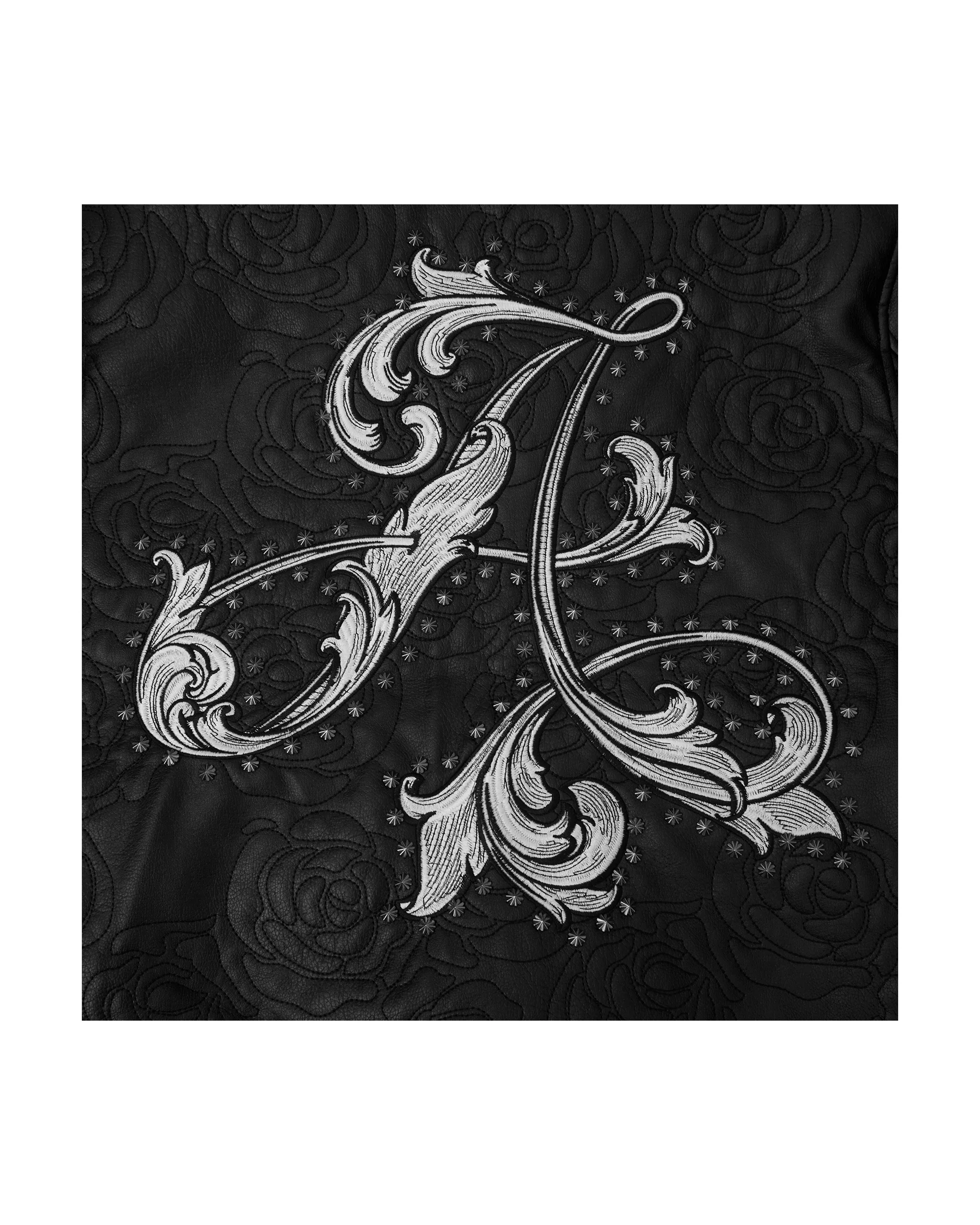 Rosette Embroidered Jacket - Black - Image 4
