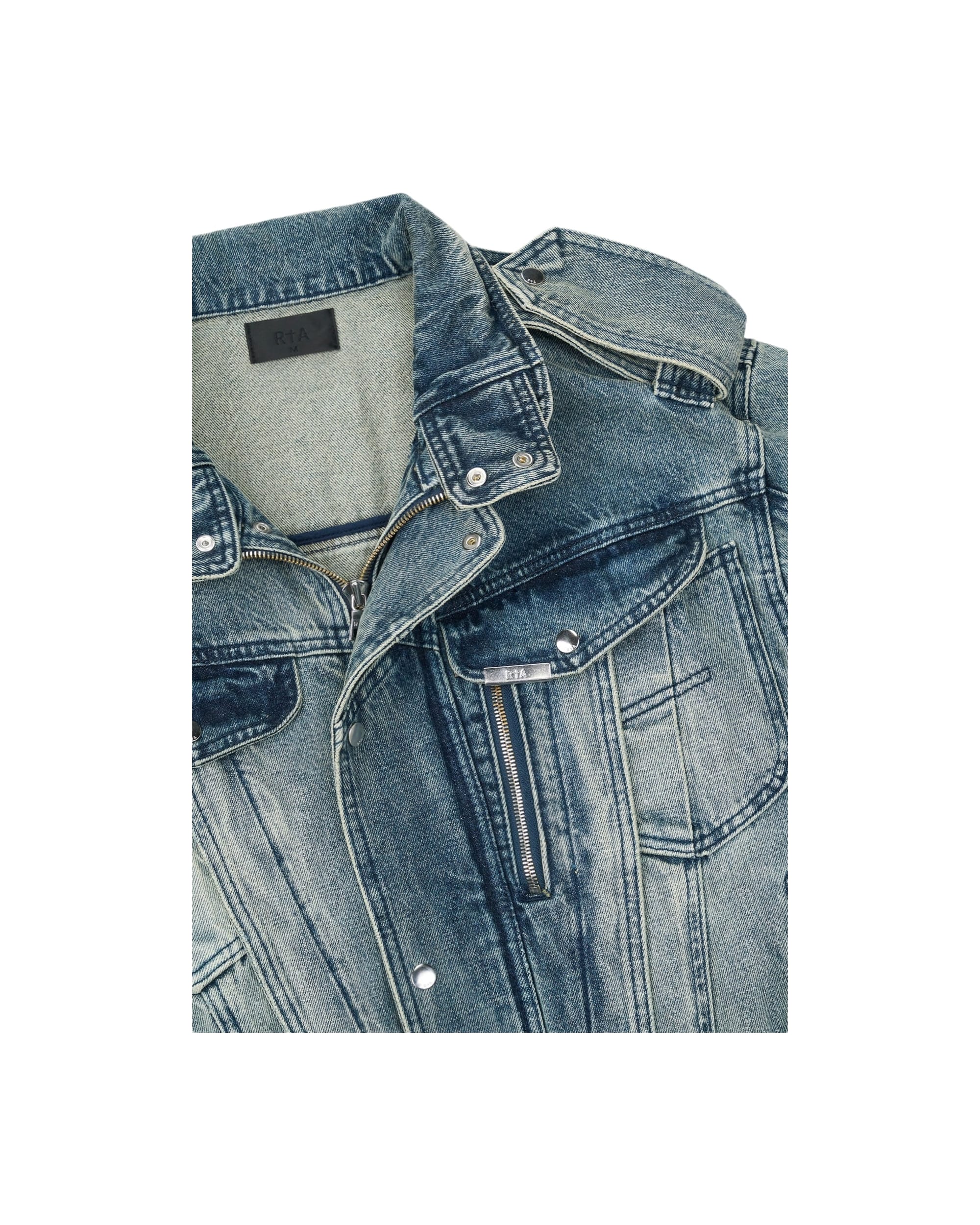 RUI CROPPED DENIM JACKET | DAWN WAVE - Image 7