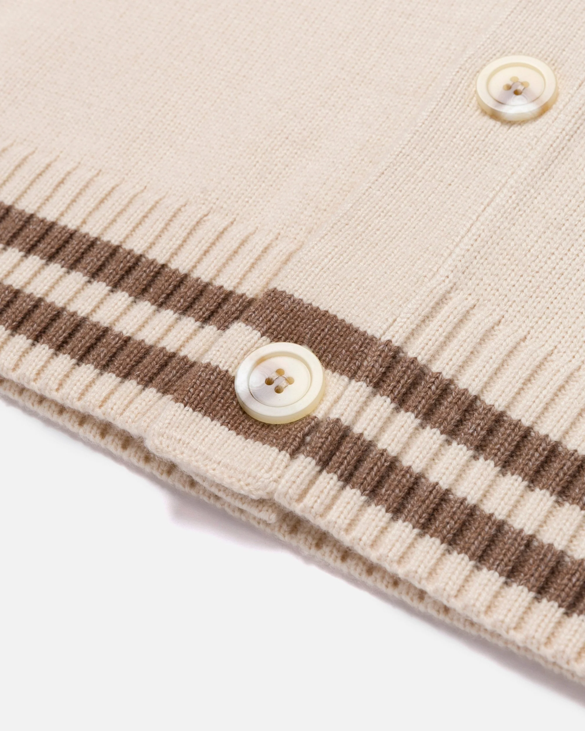 RYOKO RAIN CLASSIC CARDIGAN - CREAM - Image 5
