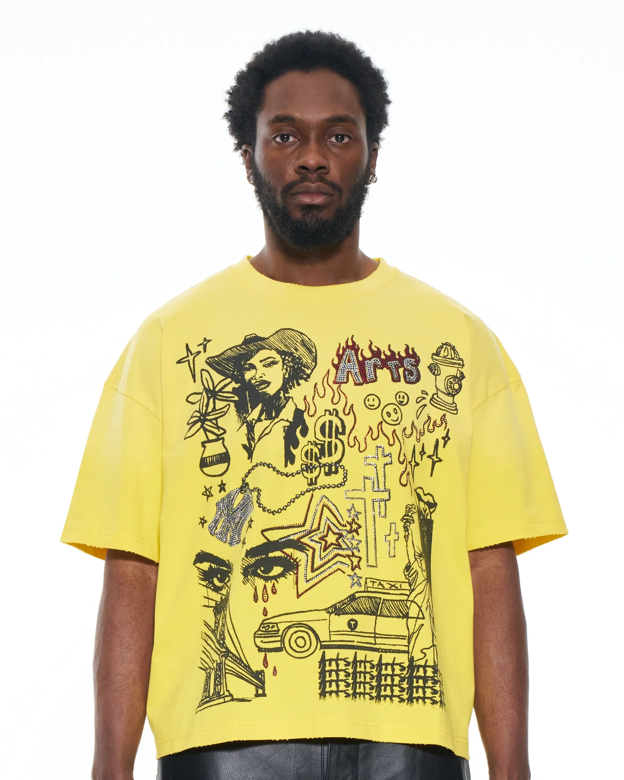 Saints & Sinners Yellow Rhinestone Shirt - Image 5