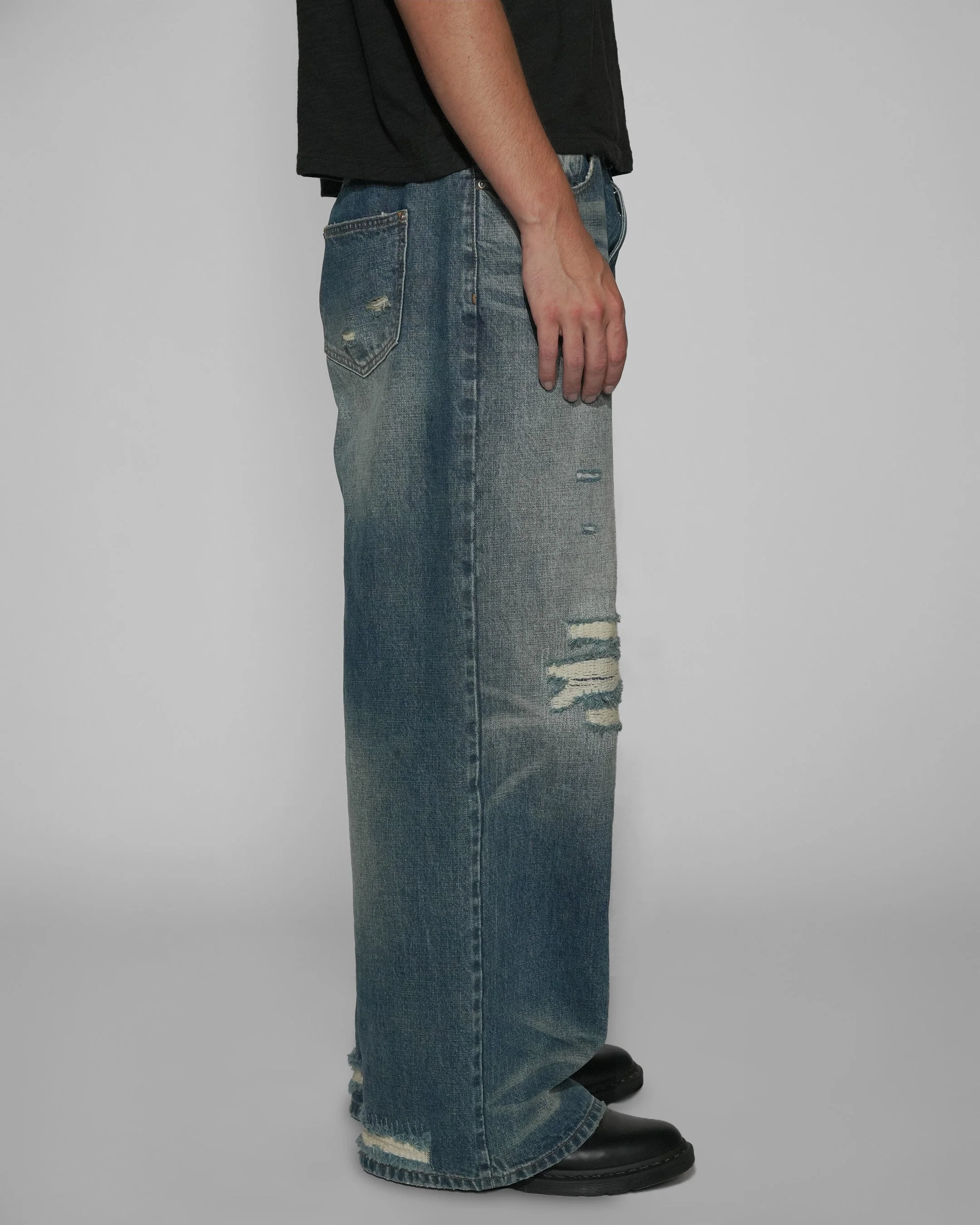 Sashiko Japanese Selvedge Baggy Jeans - Image 4