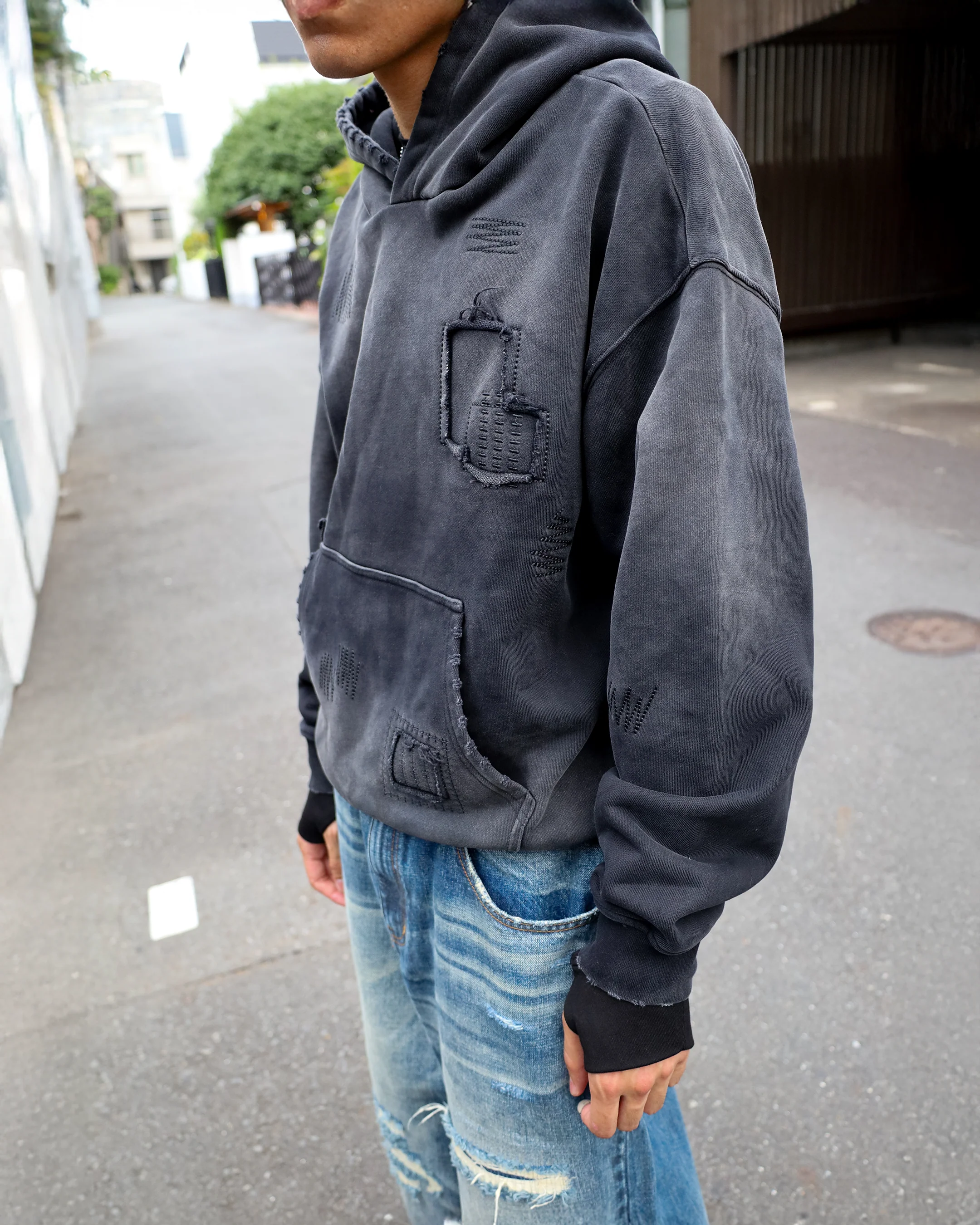 Sashiko Sunfaded Hoodie - Image 10