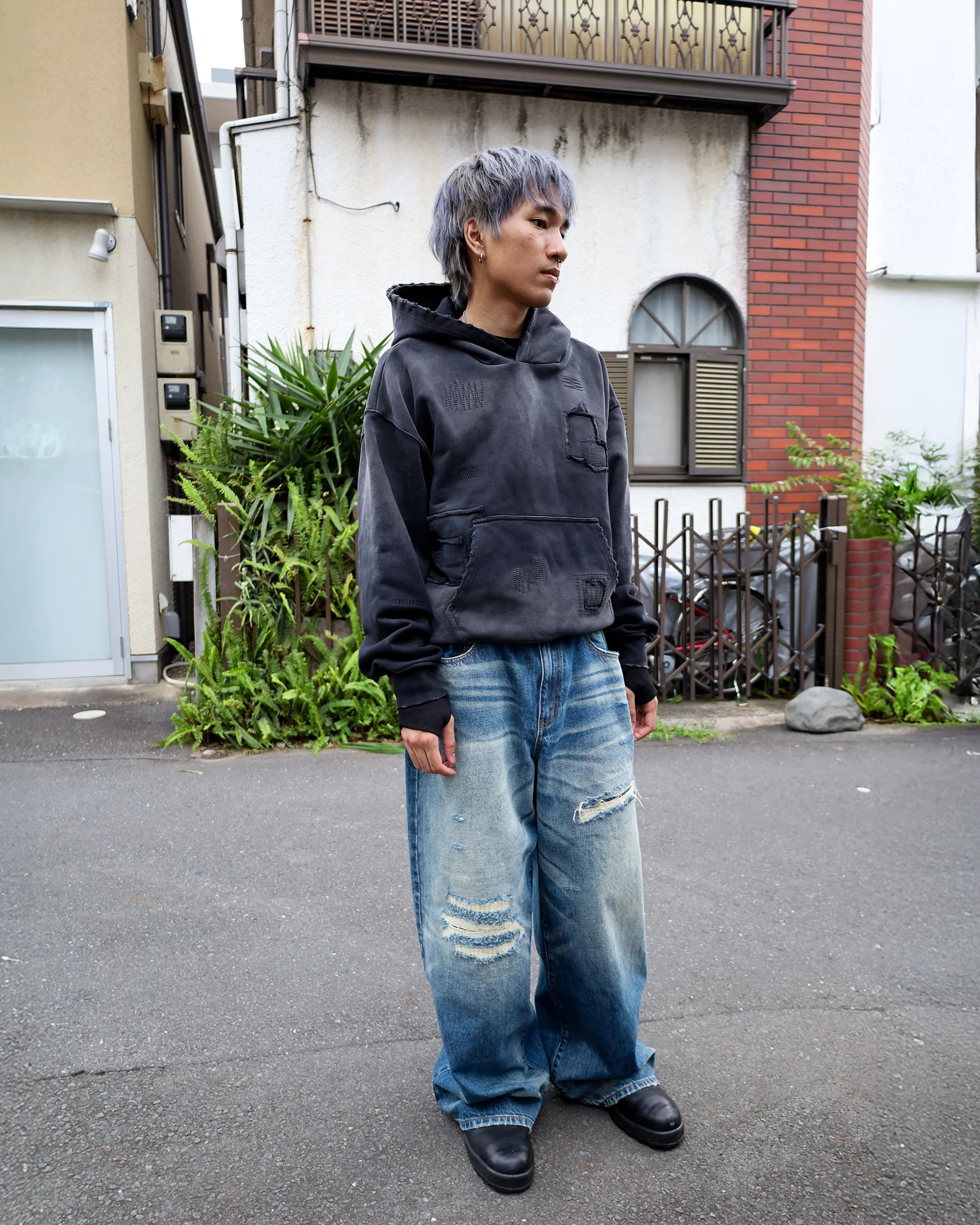 Sashiko Sunfaded Hoodie - Image 6