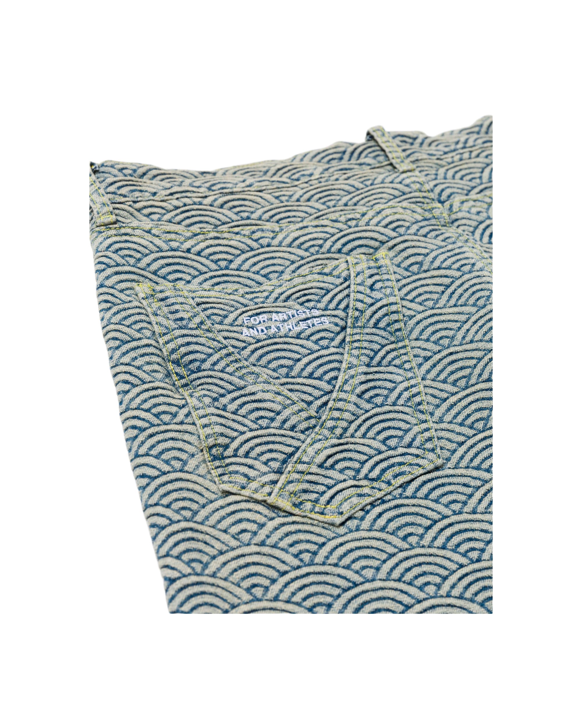 SEIGAIHA JACQUARD DENIM JEANS - Image 3