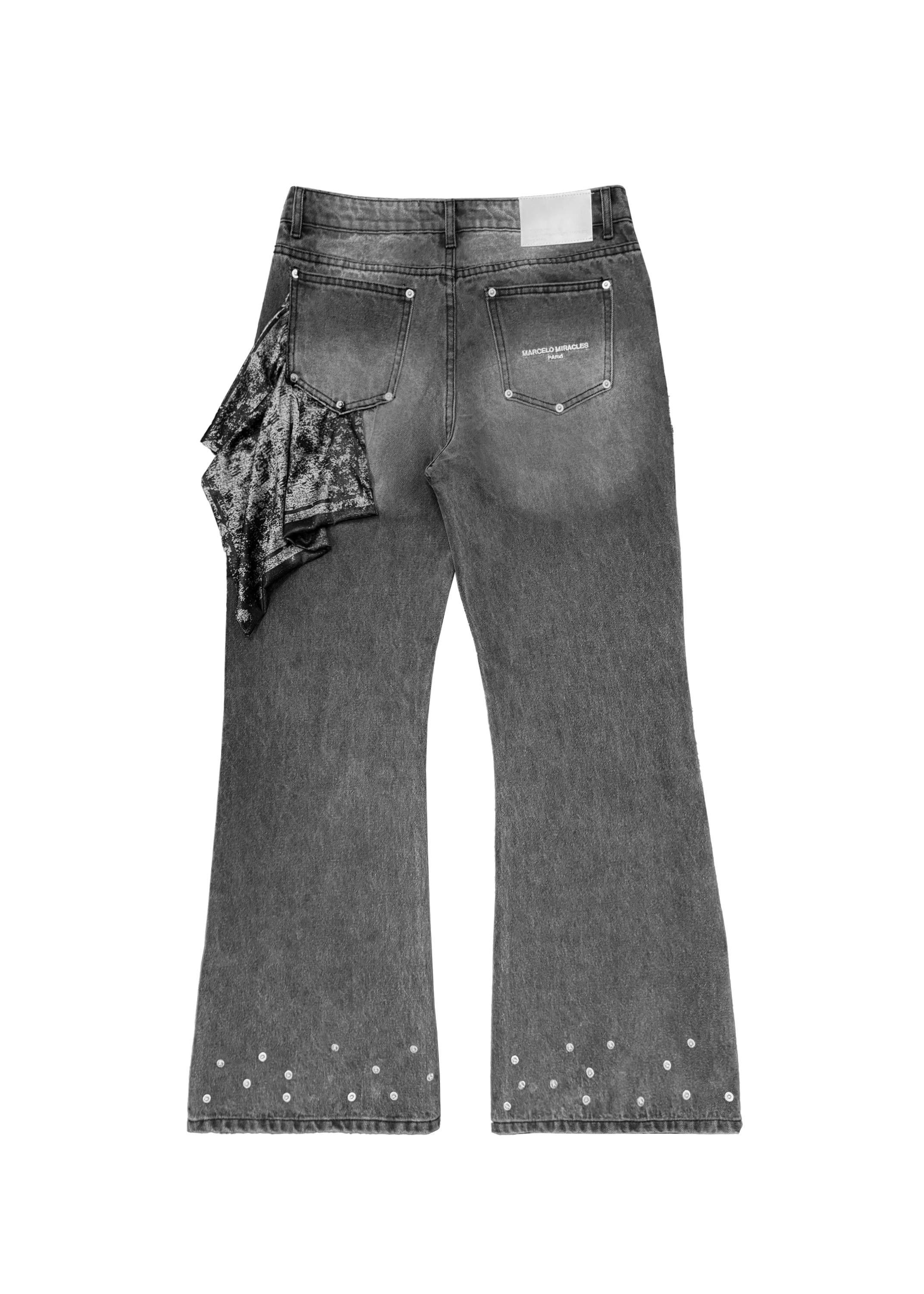 SERPENT FLARE DENIM in GREY - Image 11