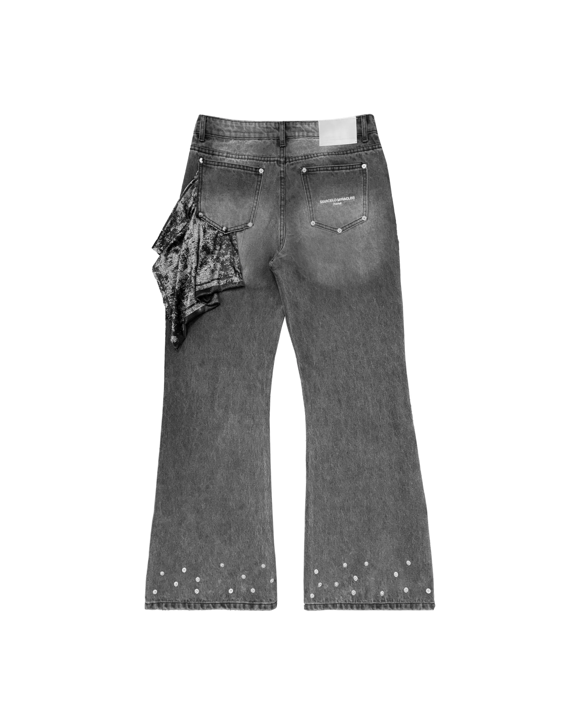 SERPENT FLARE DENIM in GREY - Image 3