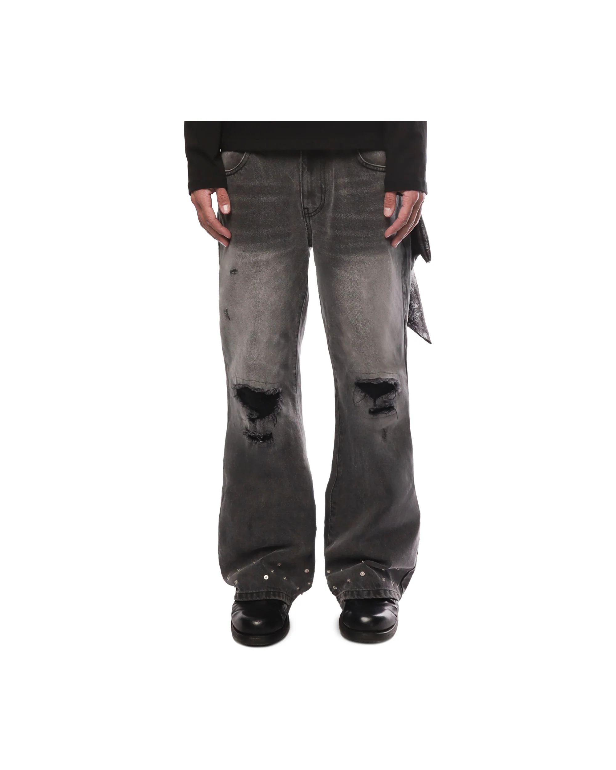 SERPENT FLARE DENIM in GREY - Image 6