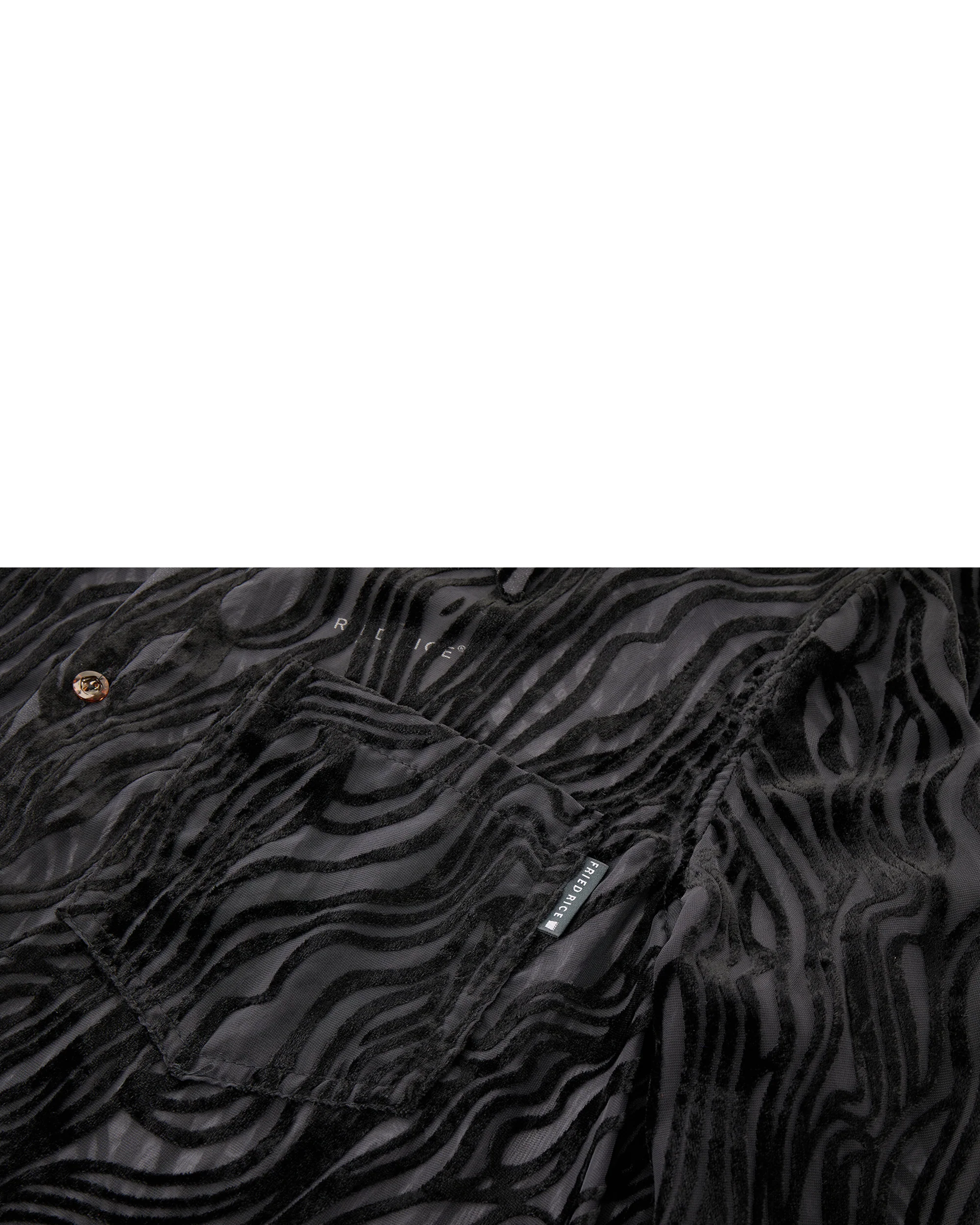 Sheer Wavy Button-Up Shirt - Midnight - Image 12