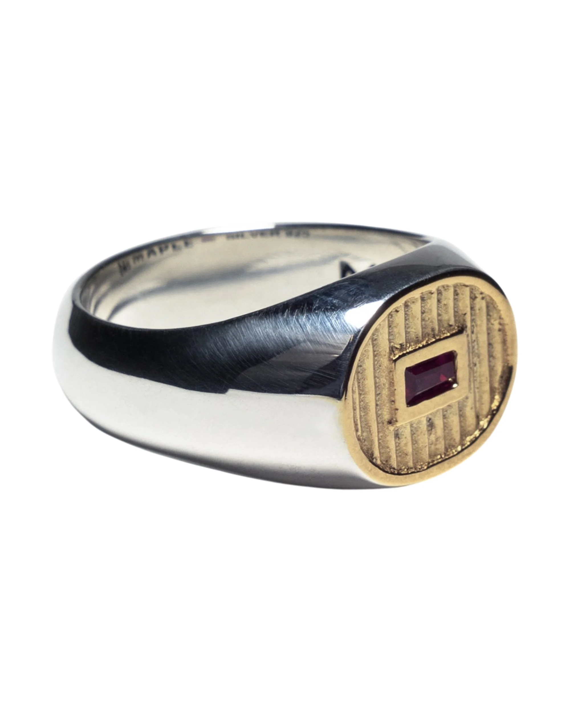 Sherman Signet (Silver/14K/Ruby)