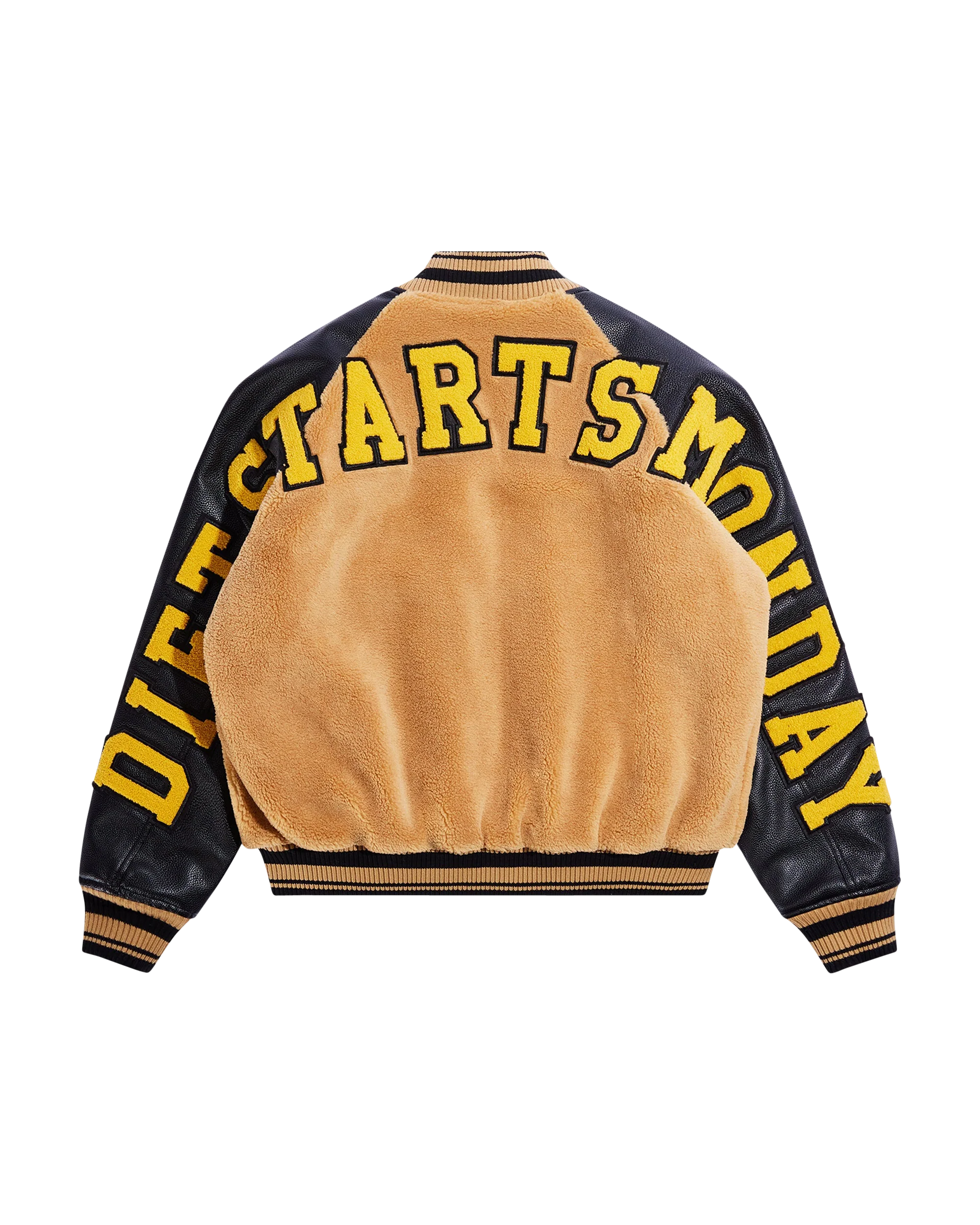 Sherpa Varsity Jacket - Black/Yellow - Image 2