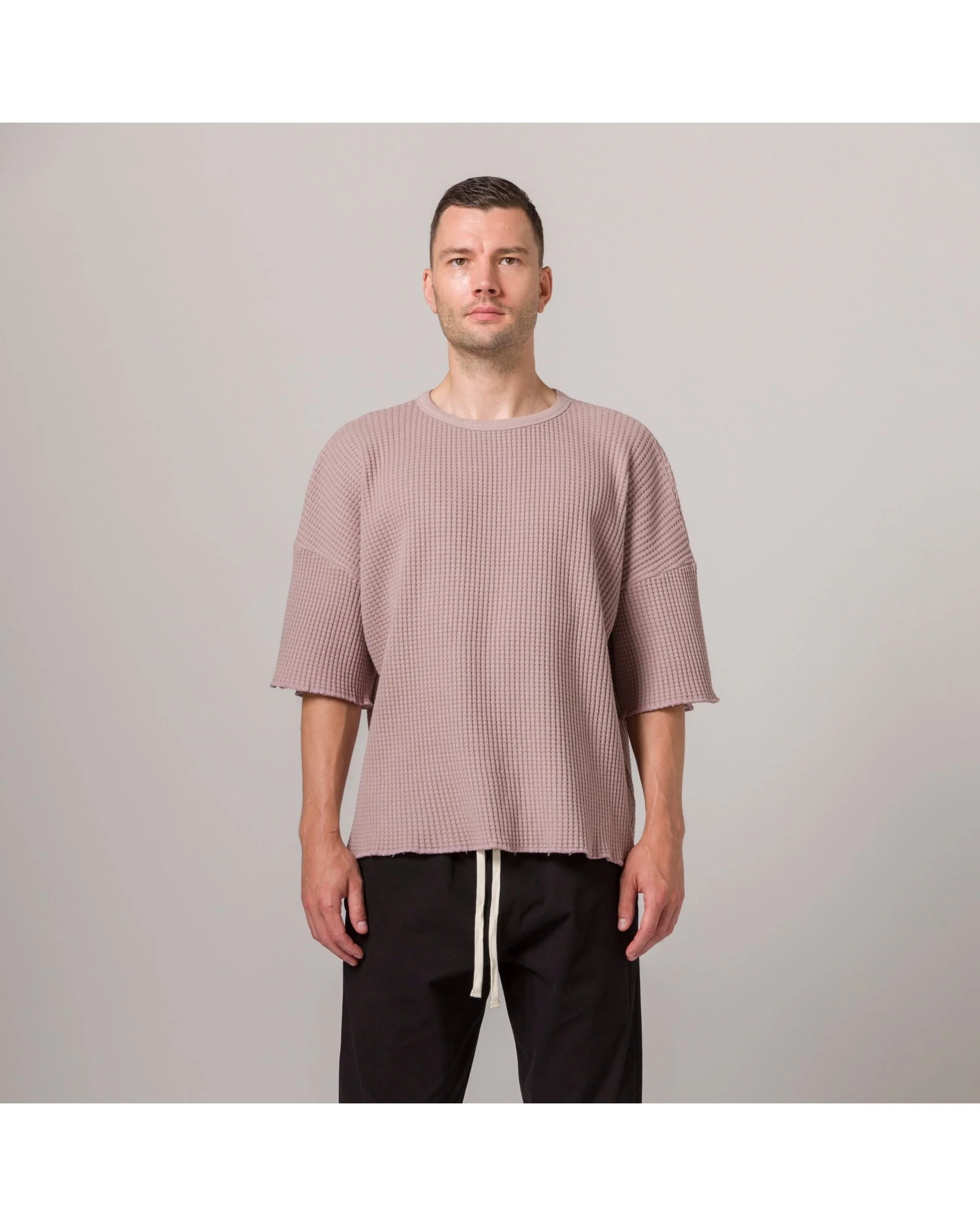 Short Sleeve Thermal Sweater - Antler - Image 2