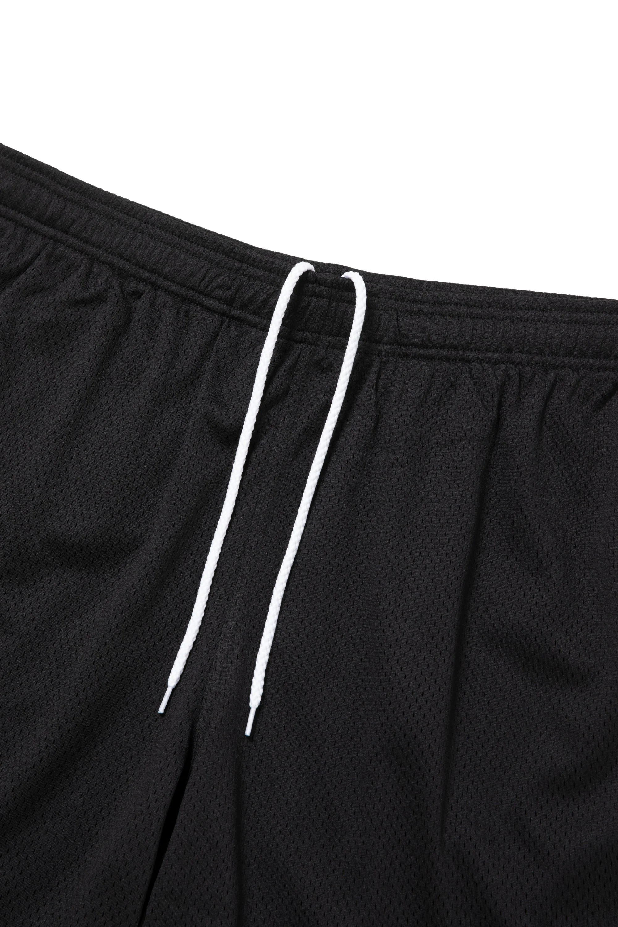 SIDE LOGO SIDE BLANK FRAME MESH SHORTS - BLACK - Image 10