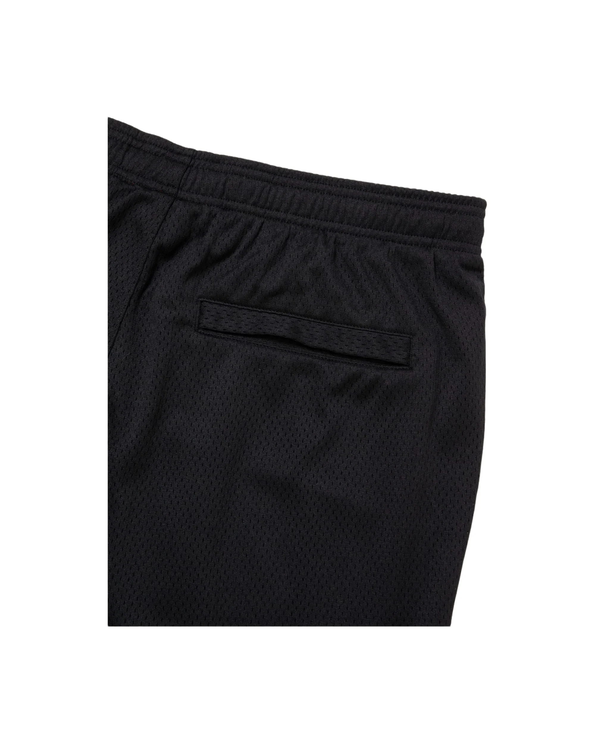 SIDE LOGO SIDE BLANK FRAME MESH SHORTS - BLACK - Image 3