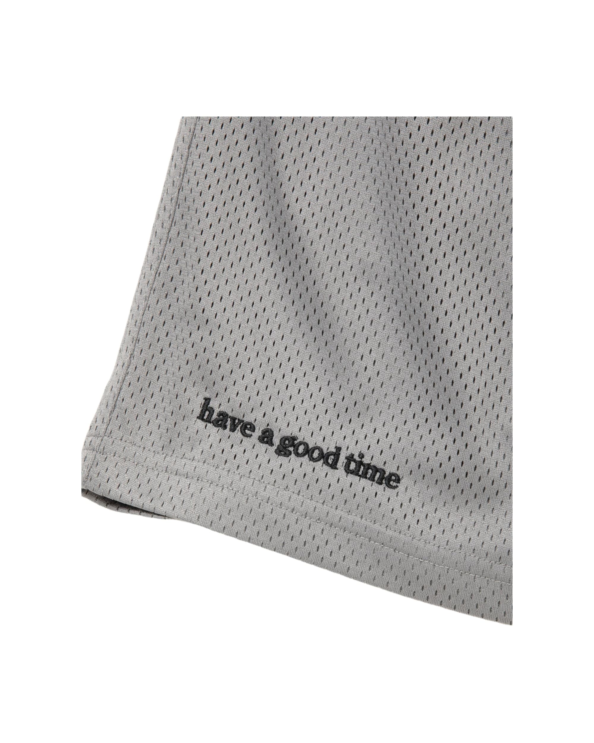 SIDE LOGO SIDE BLANK FRAME MESH SHORTS - ICE GREY - Image 5