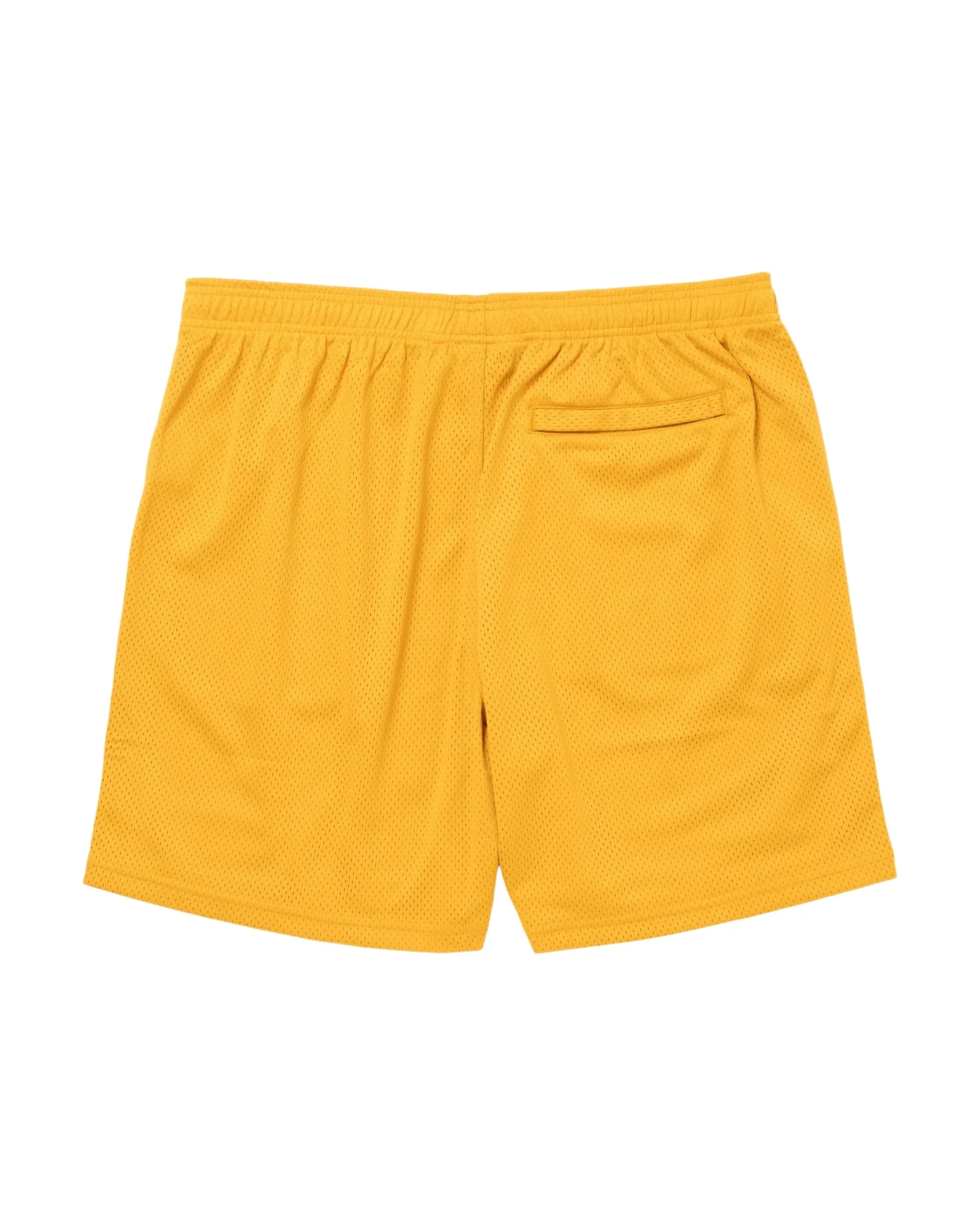 SIDE LOGO SIDE BLANK FRAME MESH SHORTS - YELLOW - Image 2