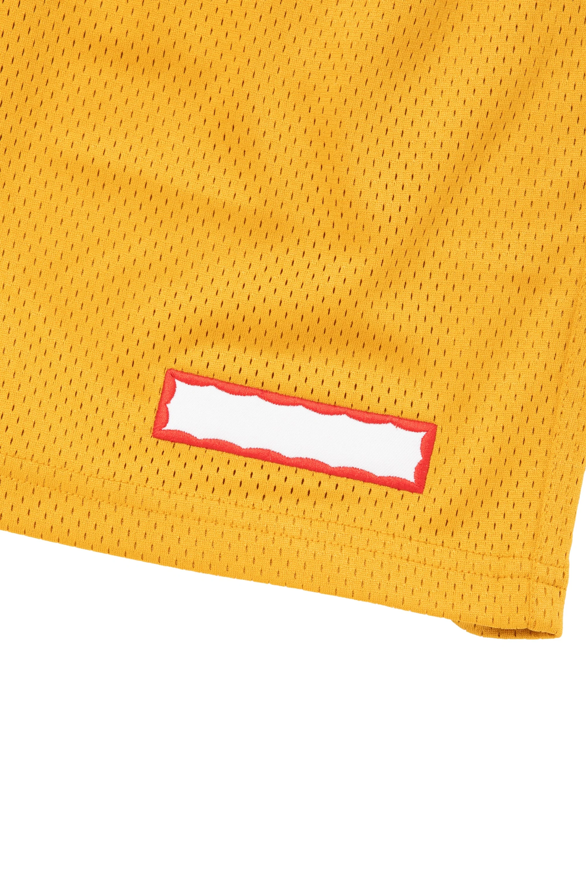 SIDE LOGO SIDE BLANK FRAME MESH SHORTS - YELLOW - Image 8