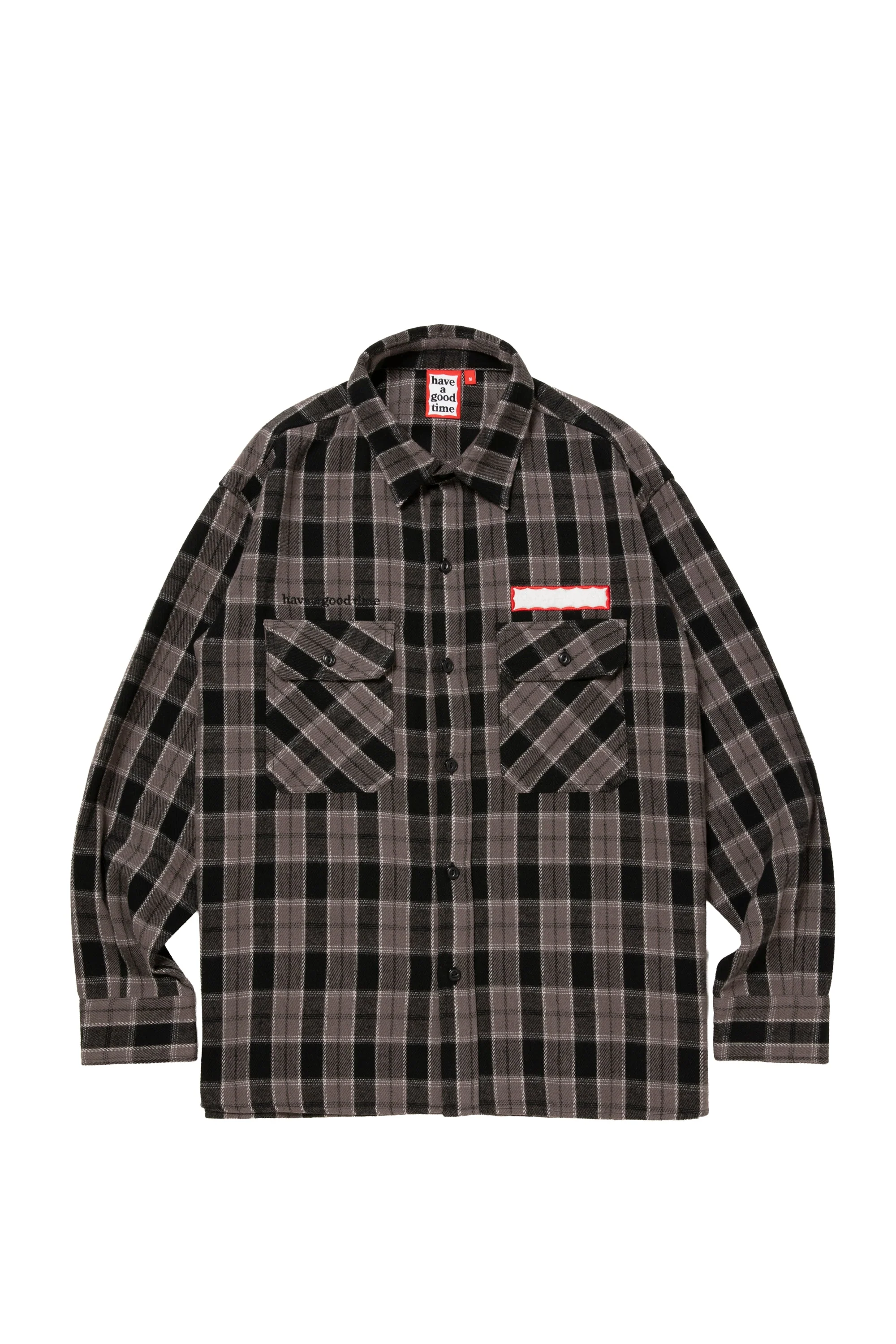 SIDE LOGO SIDE BLANK FRAME SHIRT - BLACK - Image 6