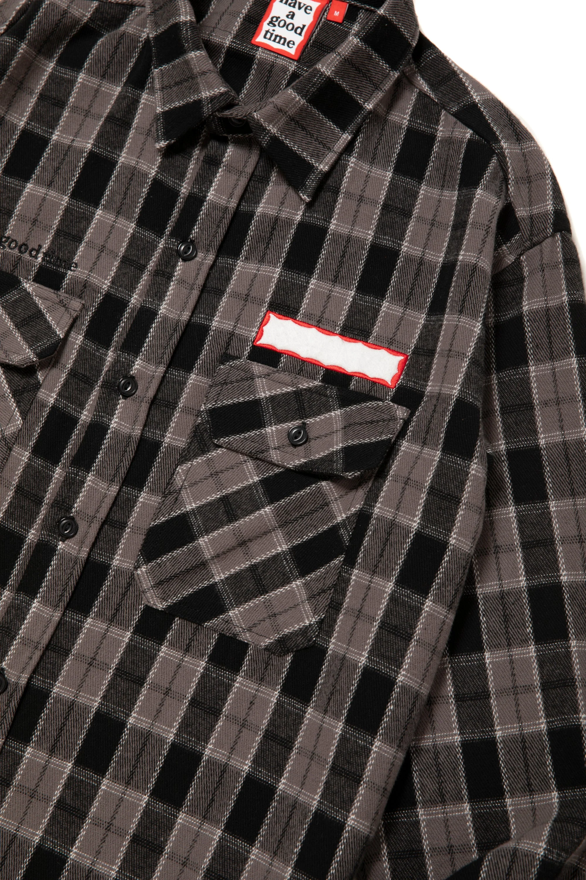 SIDE LOGO SIDE BLANK FRAME SHIRT - BLACK - Image 9