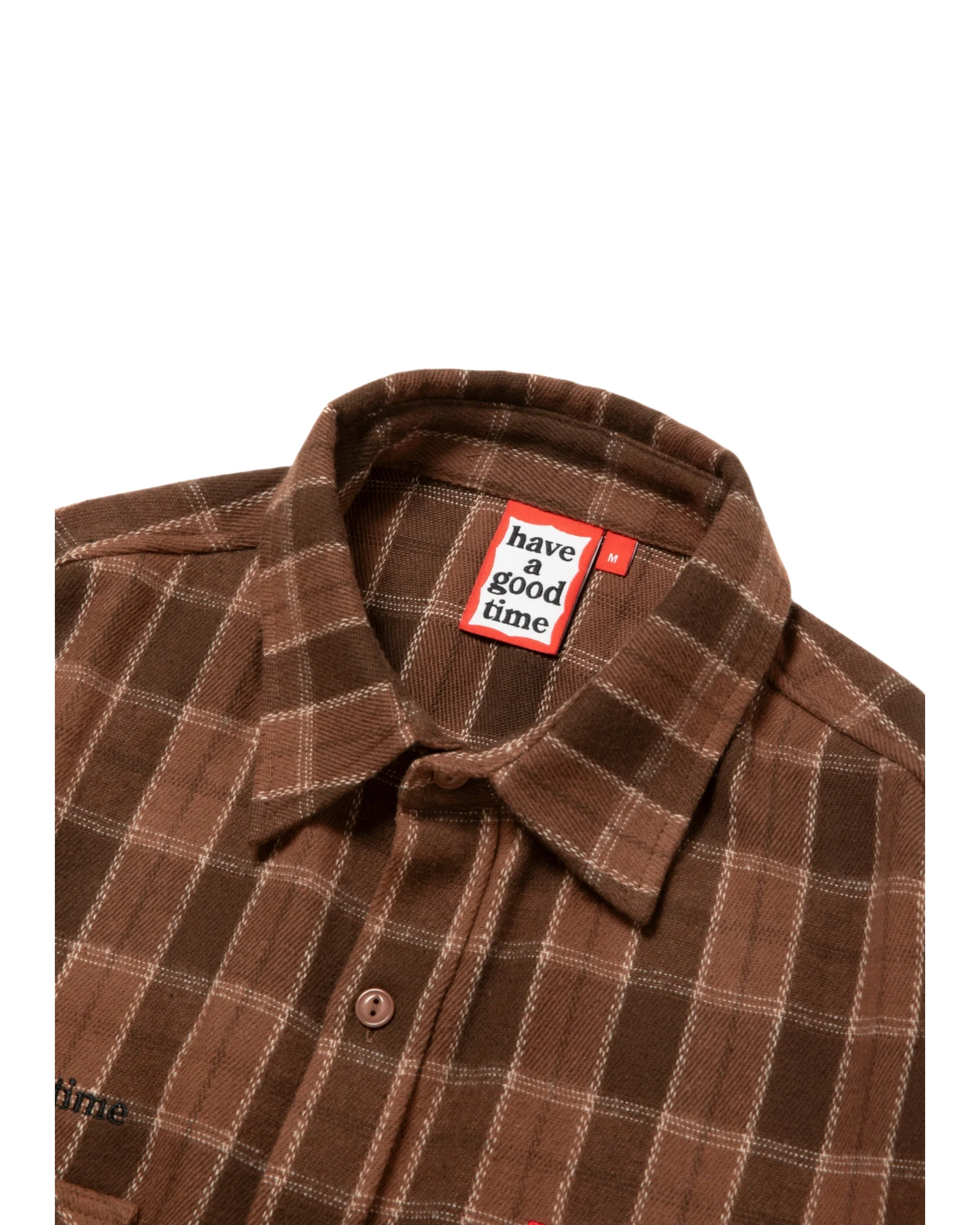 SIDE LOGO SIDE BLANK FRAME SHIRT - BROWN - Image 2
