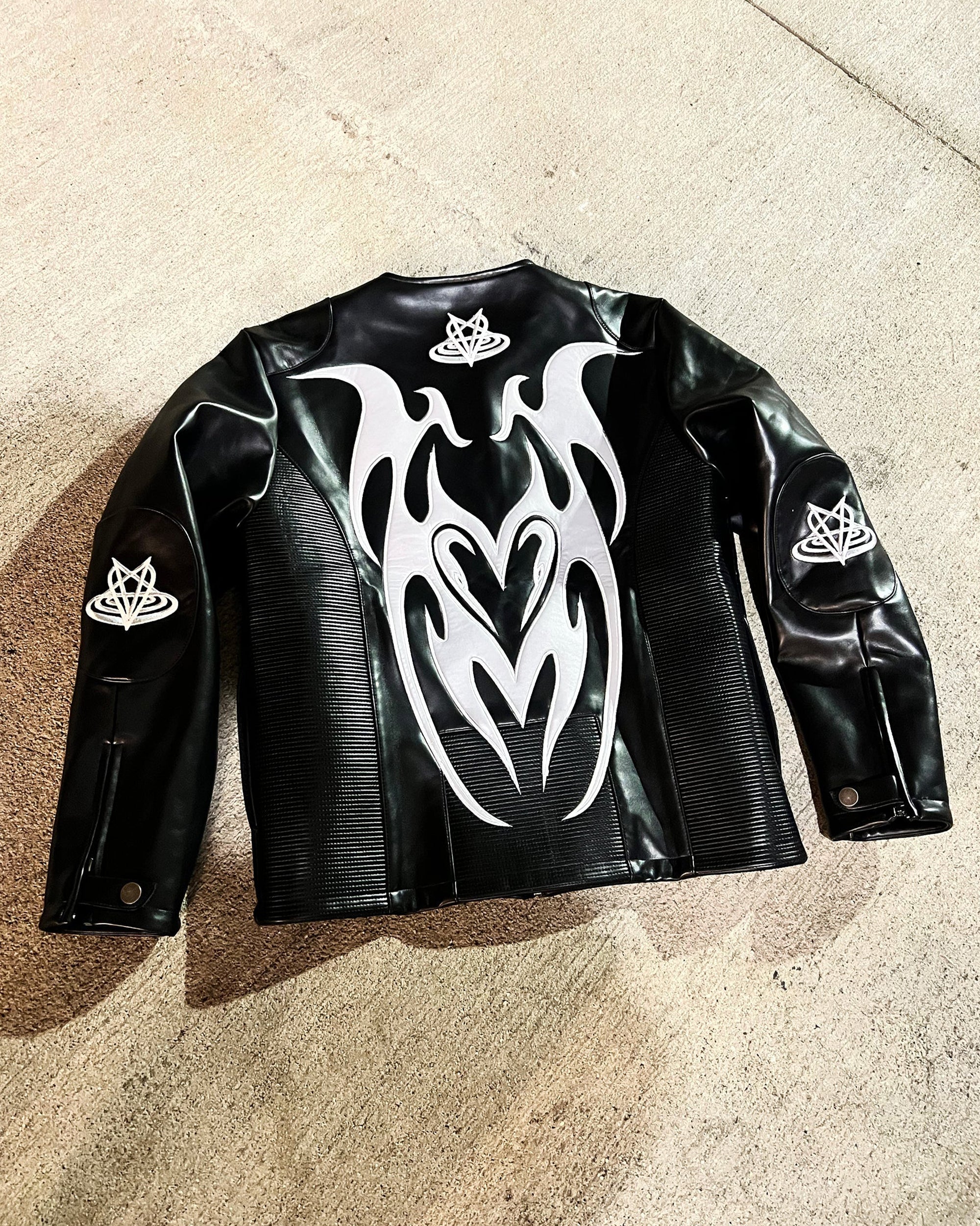 "SIGIL HEART" MOTO LEATHER JACKET - Image 14