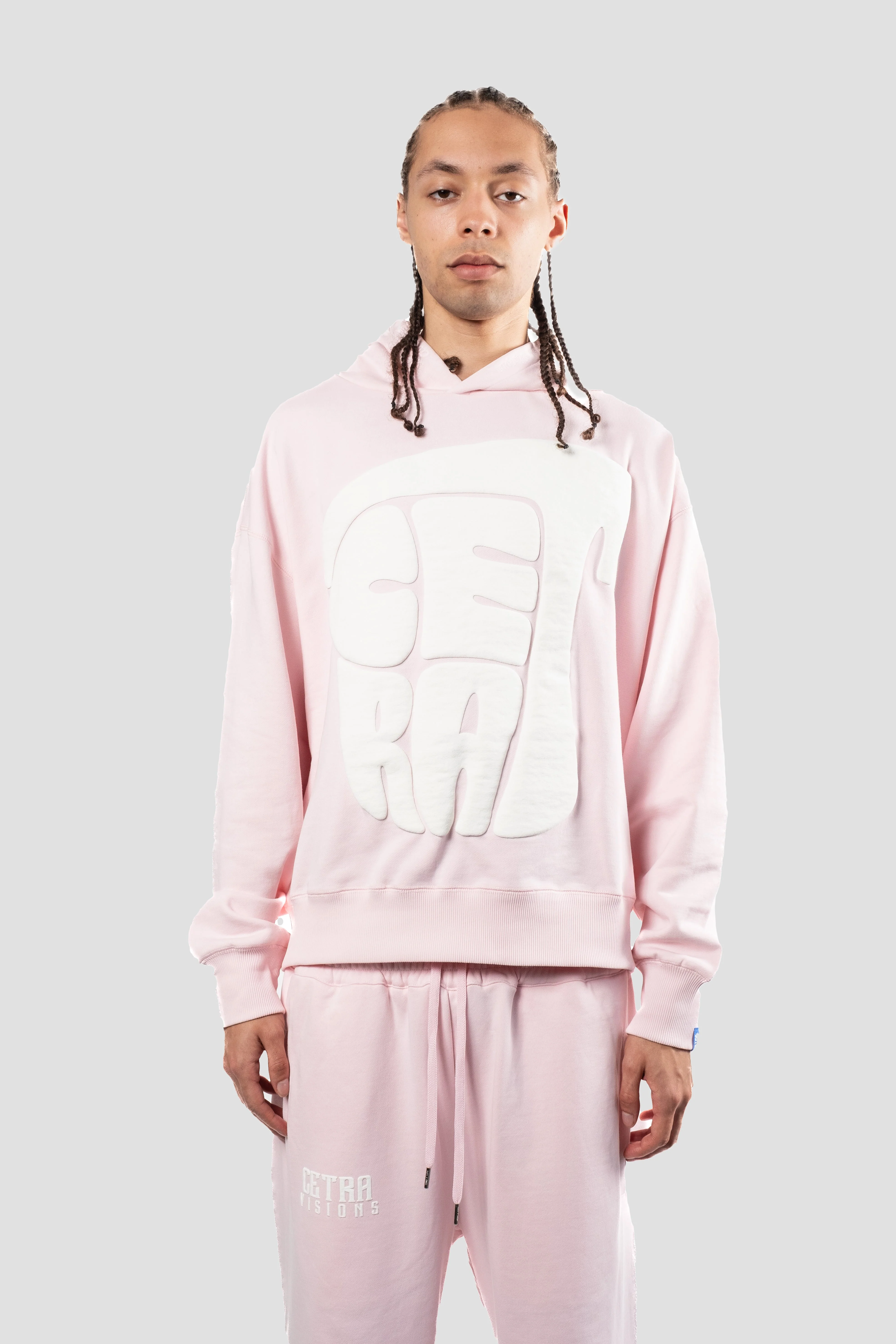 SIGNATURE PINK & WHITE PUFF HOODIE - Image 18