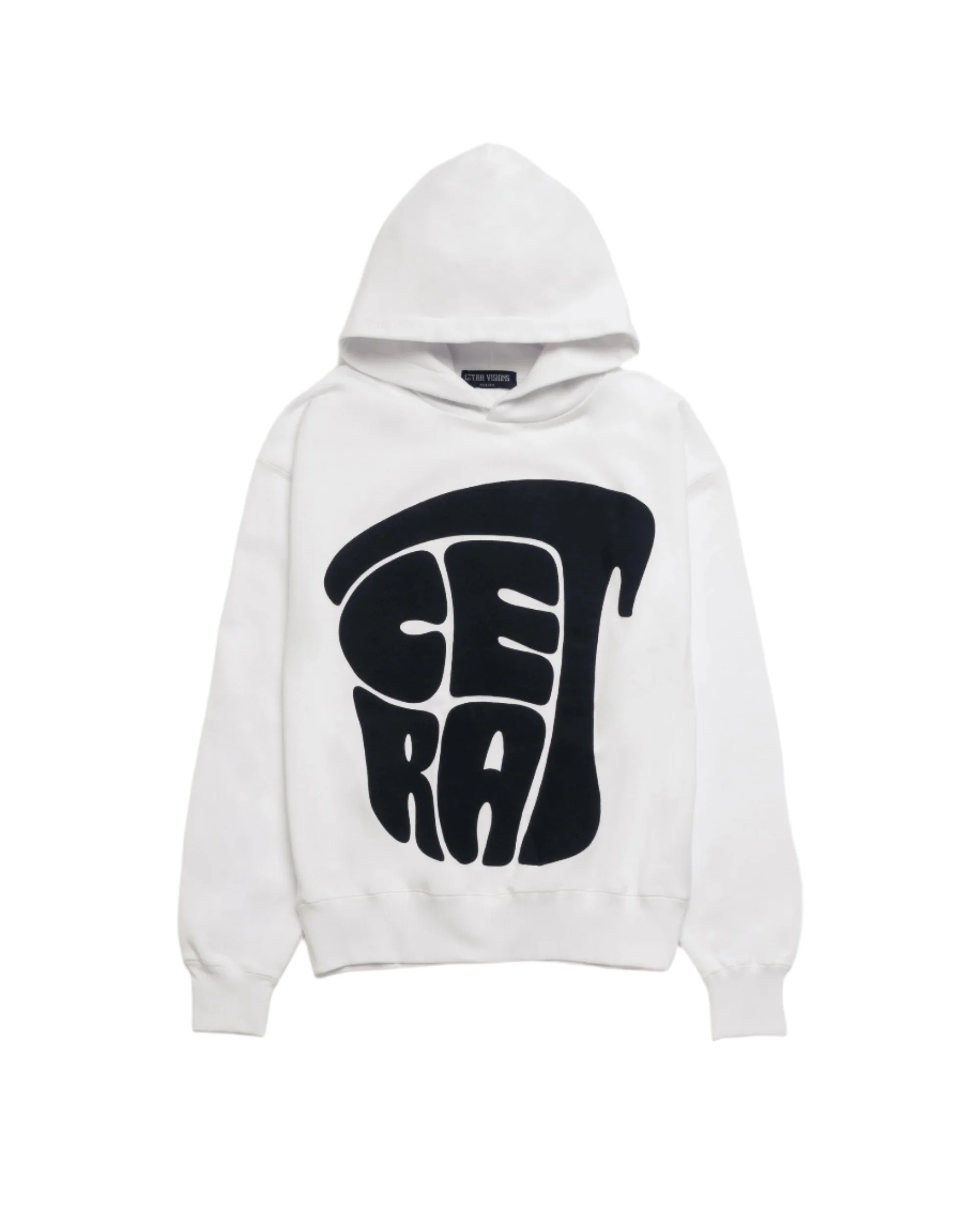SIGNATURE WHITE & BLACK PUFF HOODIE