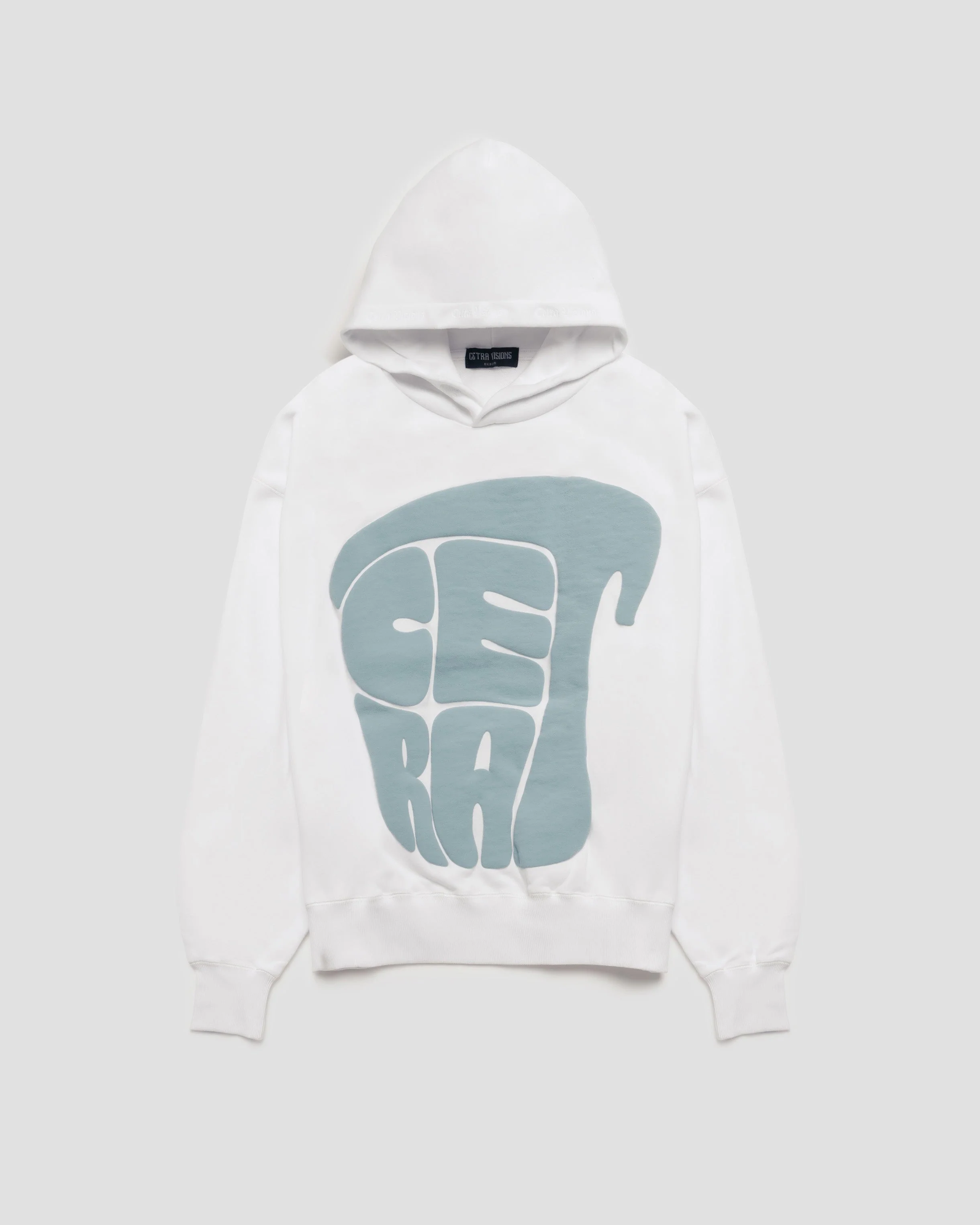 SIGNATURE WHITE & BLUE PUFF HOODIE - Image 11