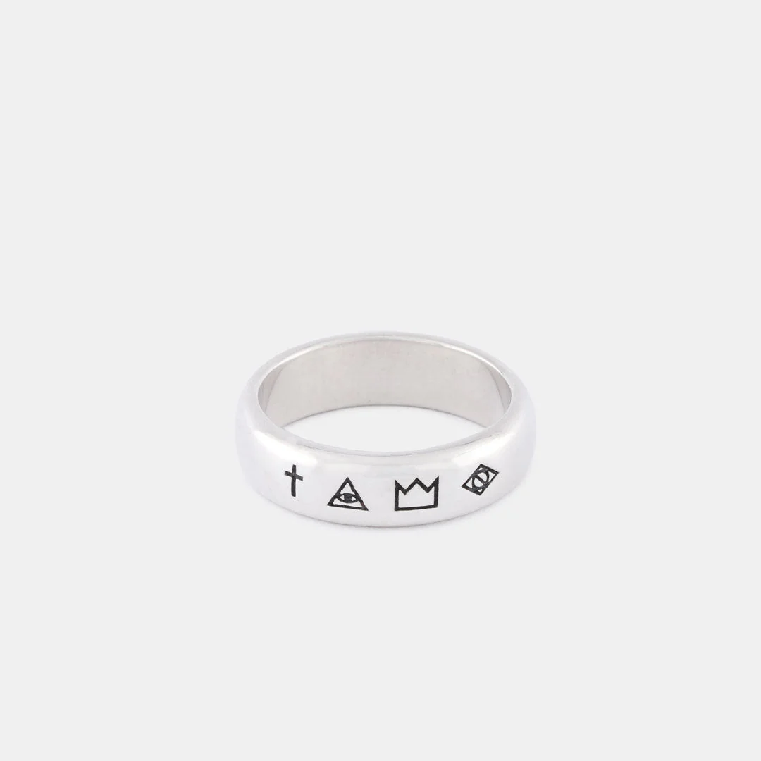 Silver 4 Symbols Ring - Image 11
