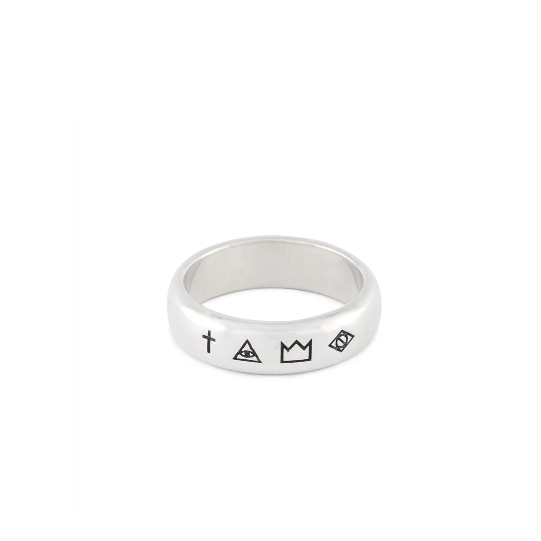 Silver 4 Symbols Ring - Image 13