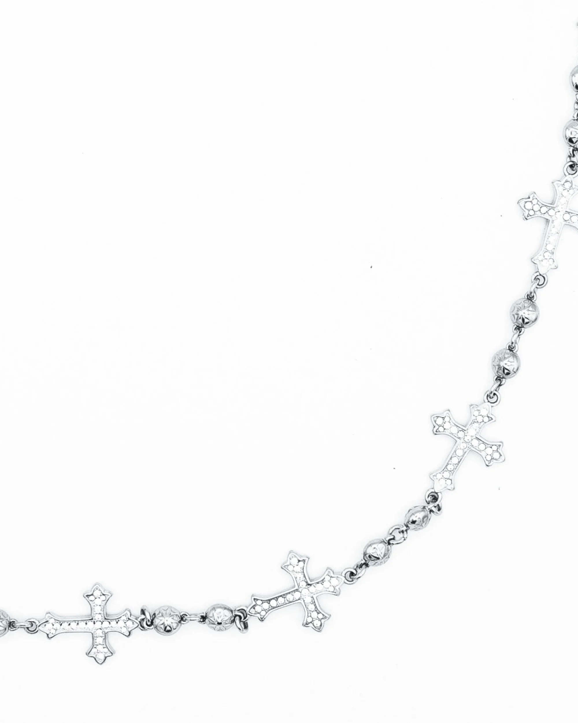 Silver Crosses Wallet Chain - White - Image 4