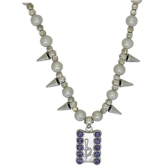 Silver Spikes – Pearl / Tanzanite - Image 6
