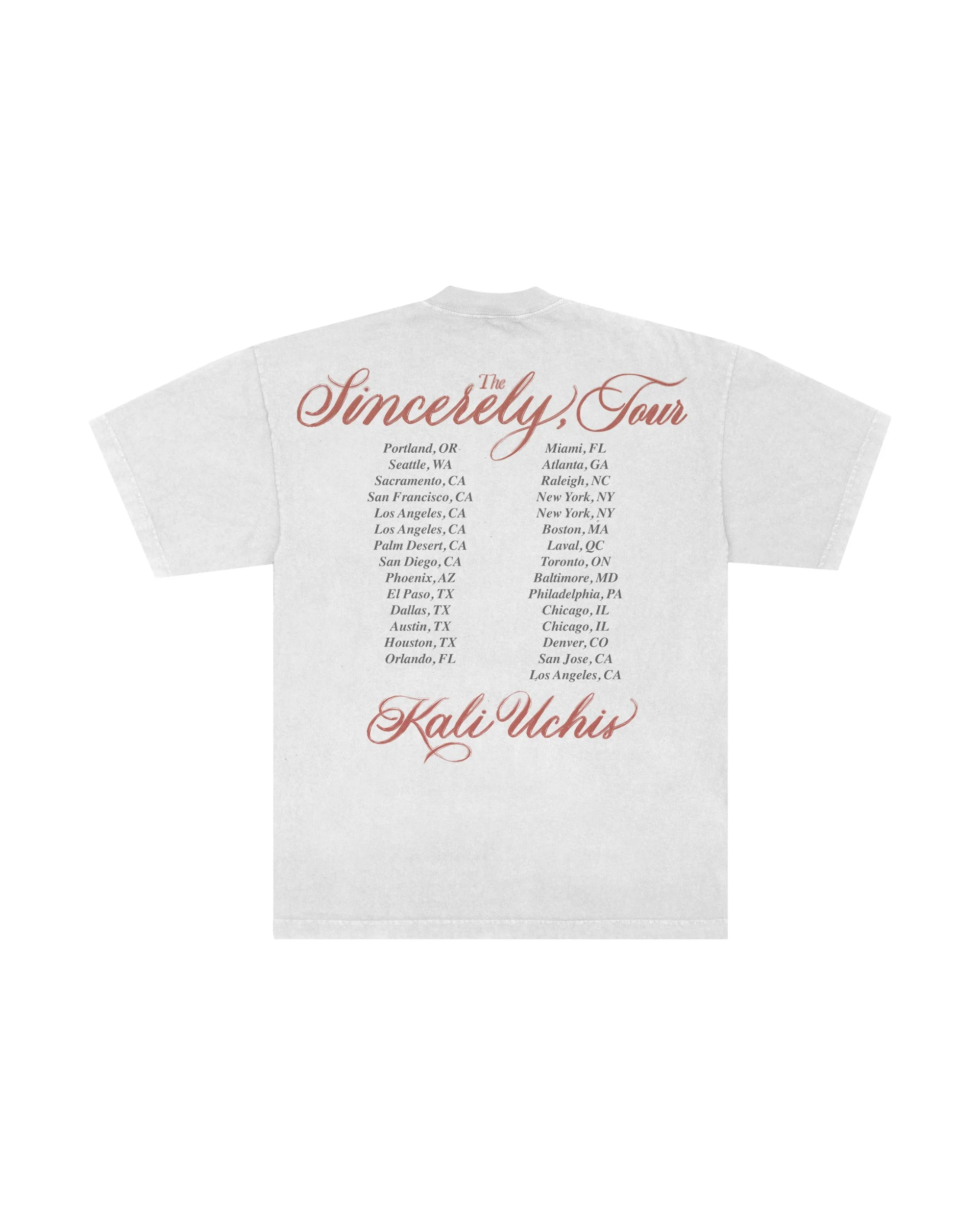 Sincerely, Tour Envelope Tee - White - Image 2
