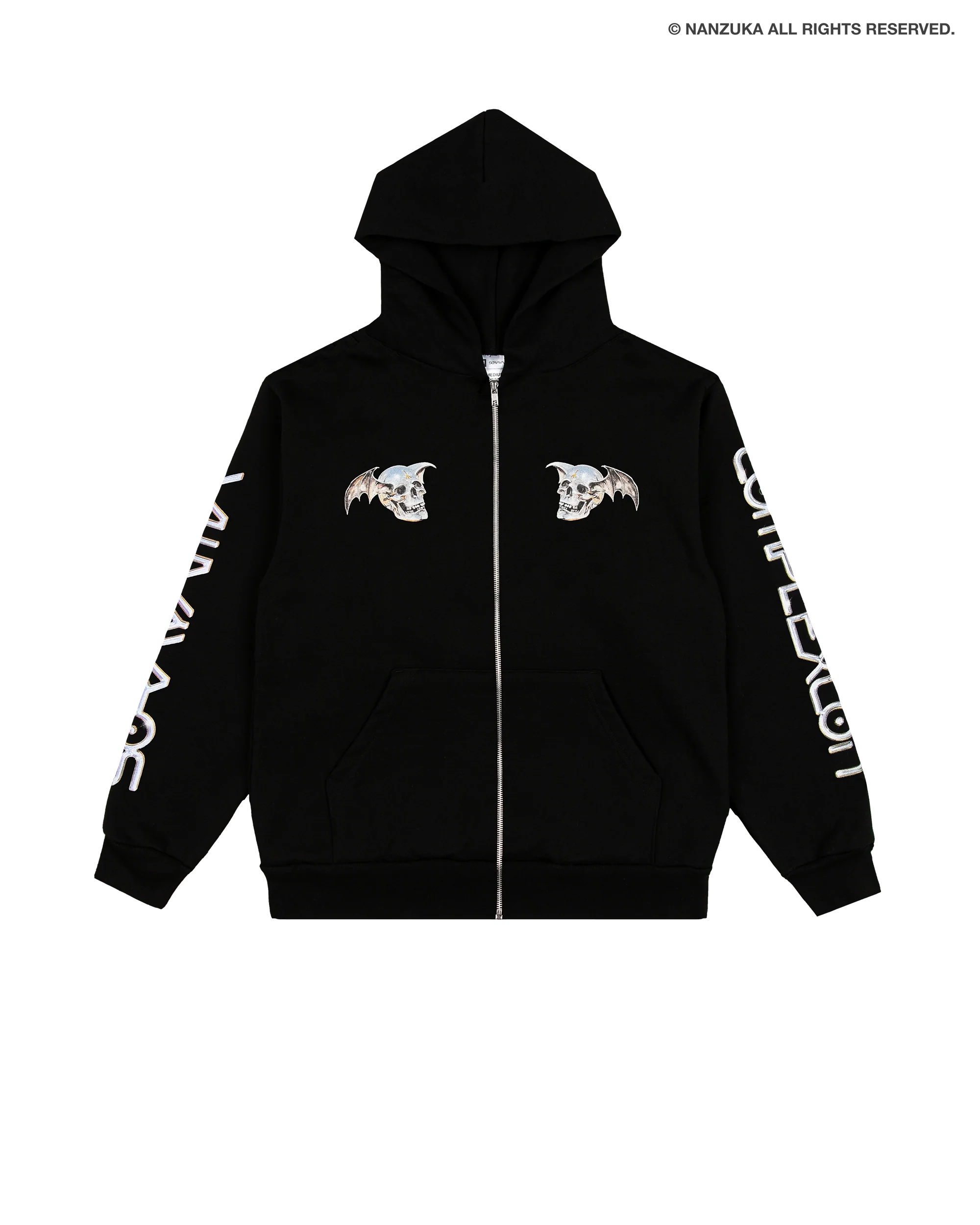 Skull Zip Up Hoodie - Image 2