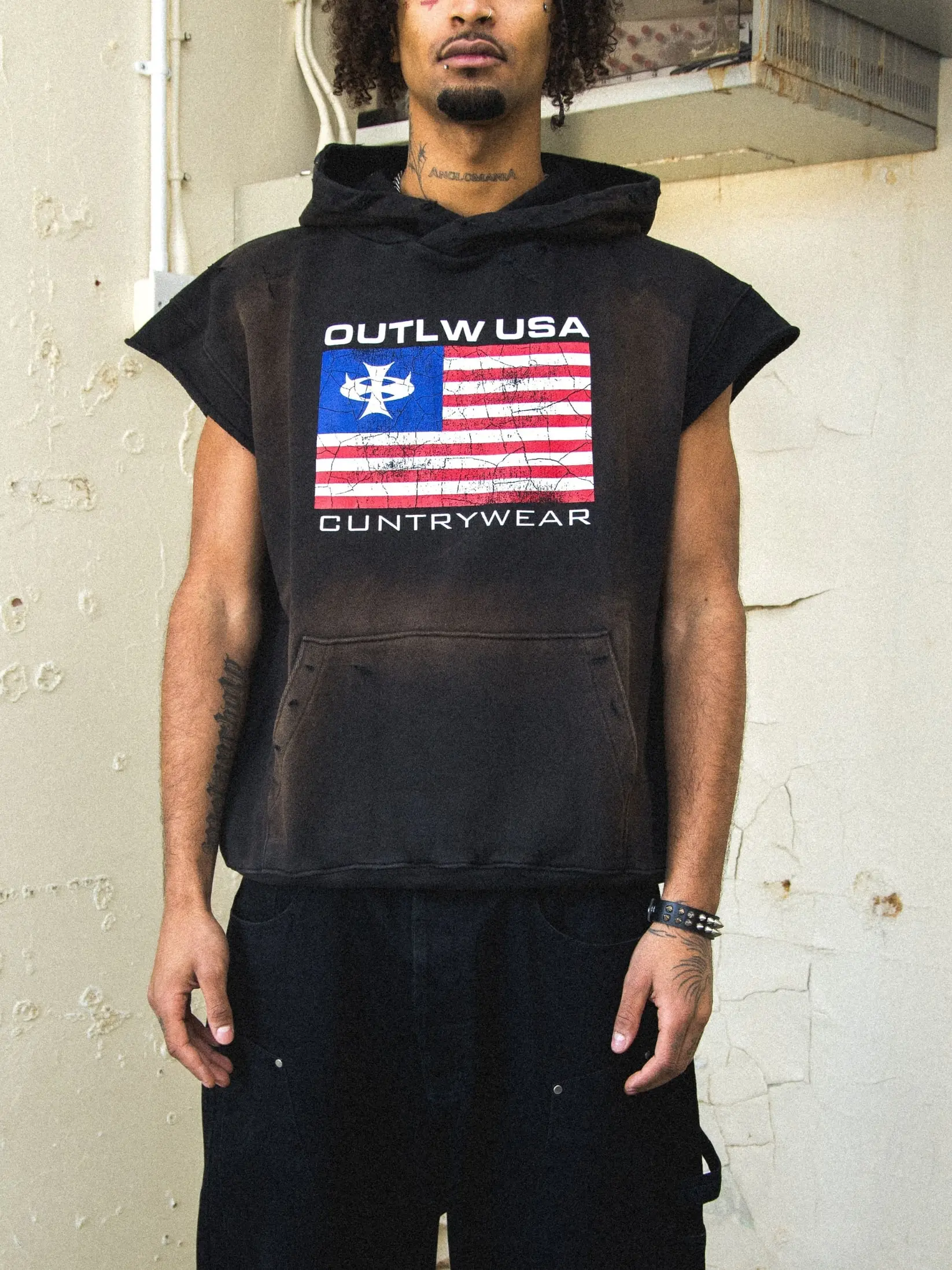 SLEEVELESS CUNTRYWEAR HOODIE - Image 9