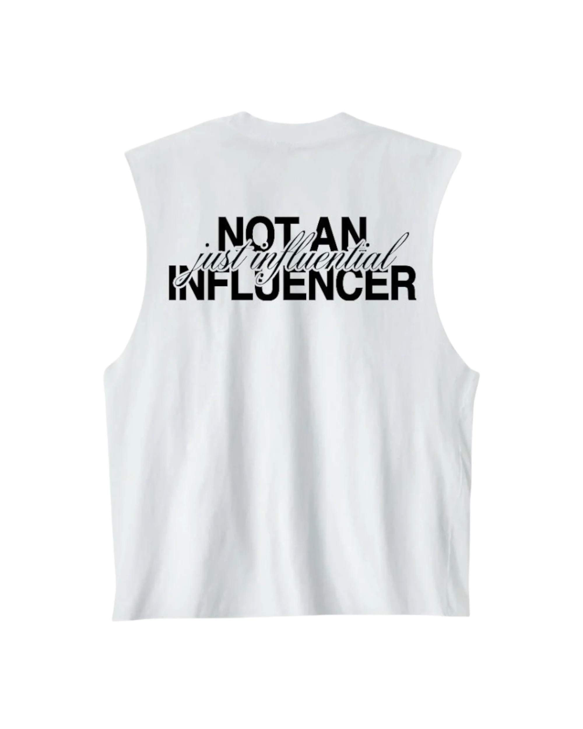 Sleeveless Tee - White - Image 2