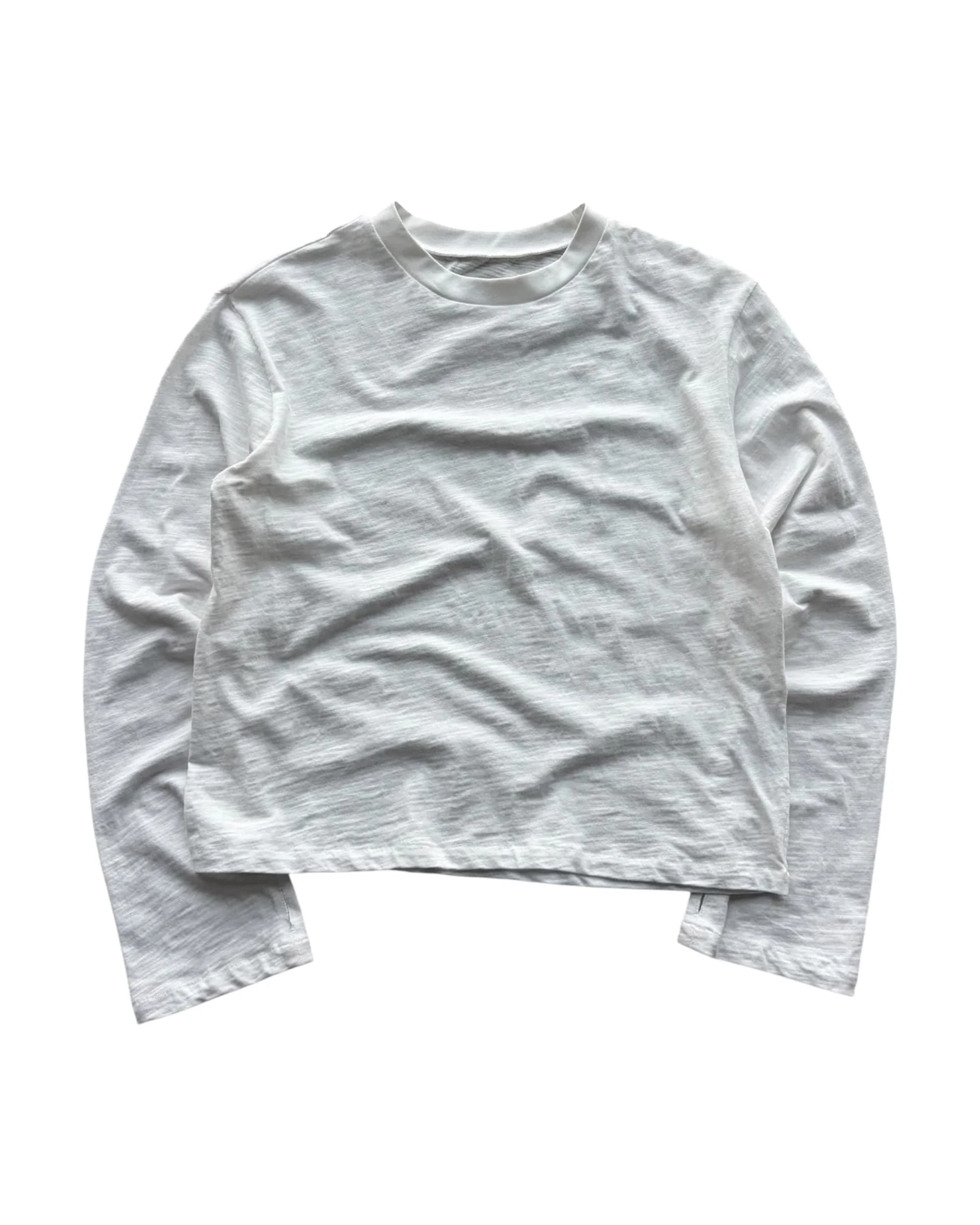Slub Cotton Long Sleeve - White