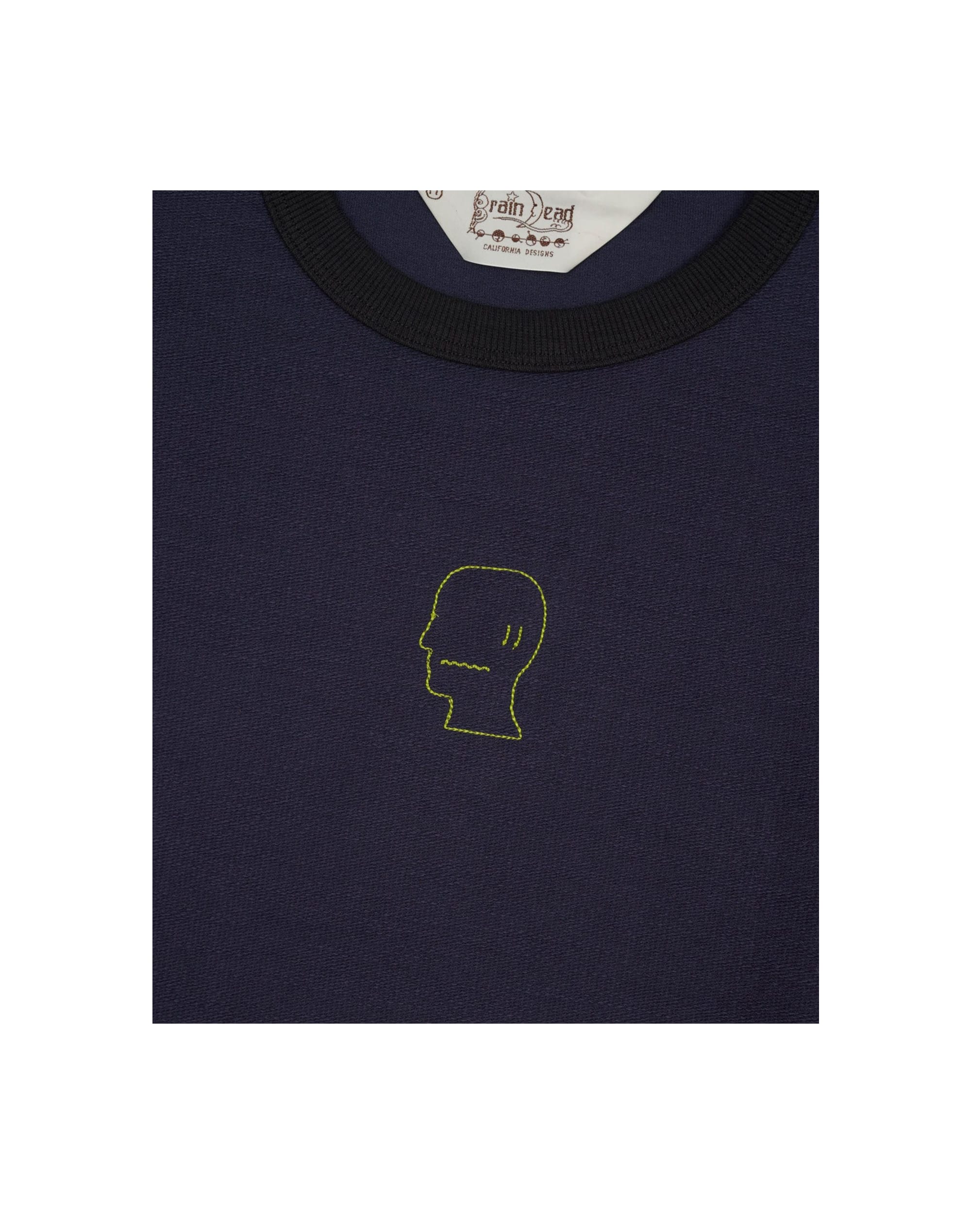 Slubby Ringer T-shirt - Navy - Image 3