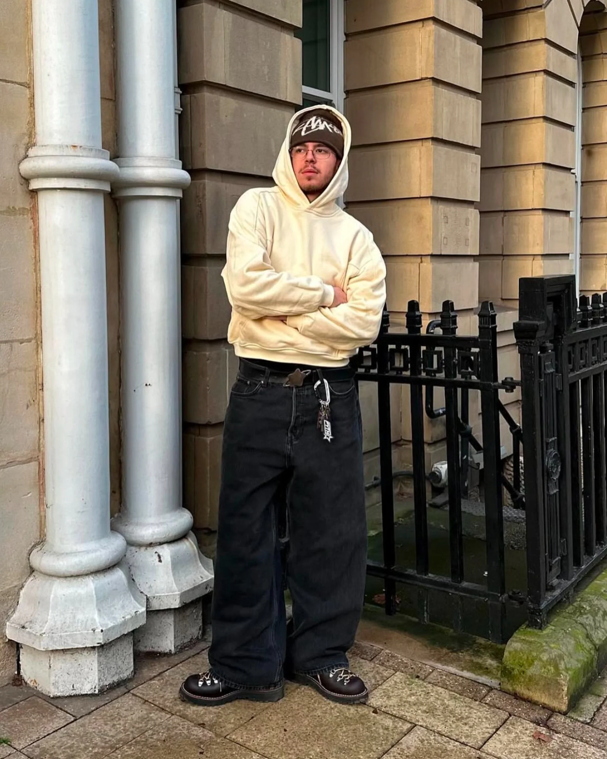 soft cream beige hoodie - Image 3