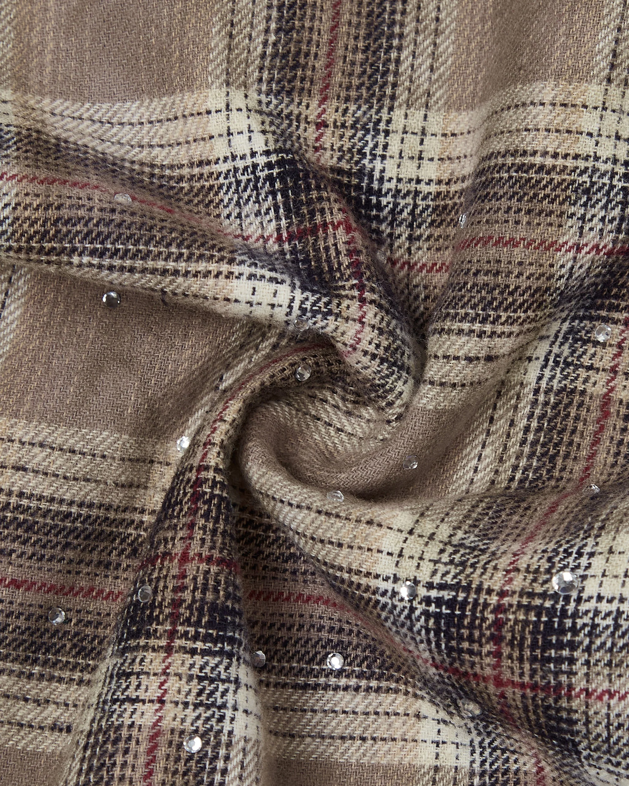 Solomon Rhinestone Flannel (Brown) - Image 10