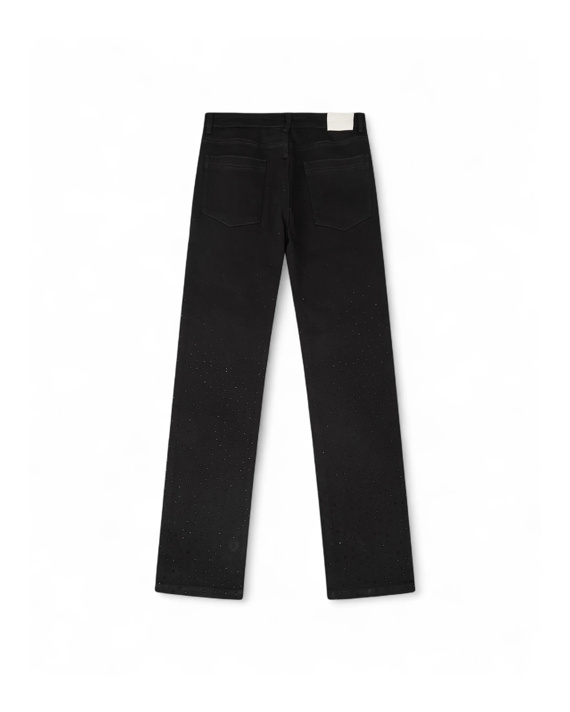 Solomon Rhinestone Straight Leg Denim - Black - Image 2