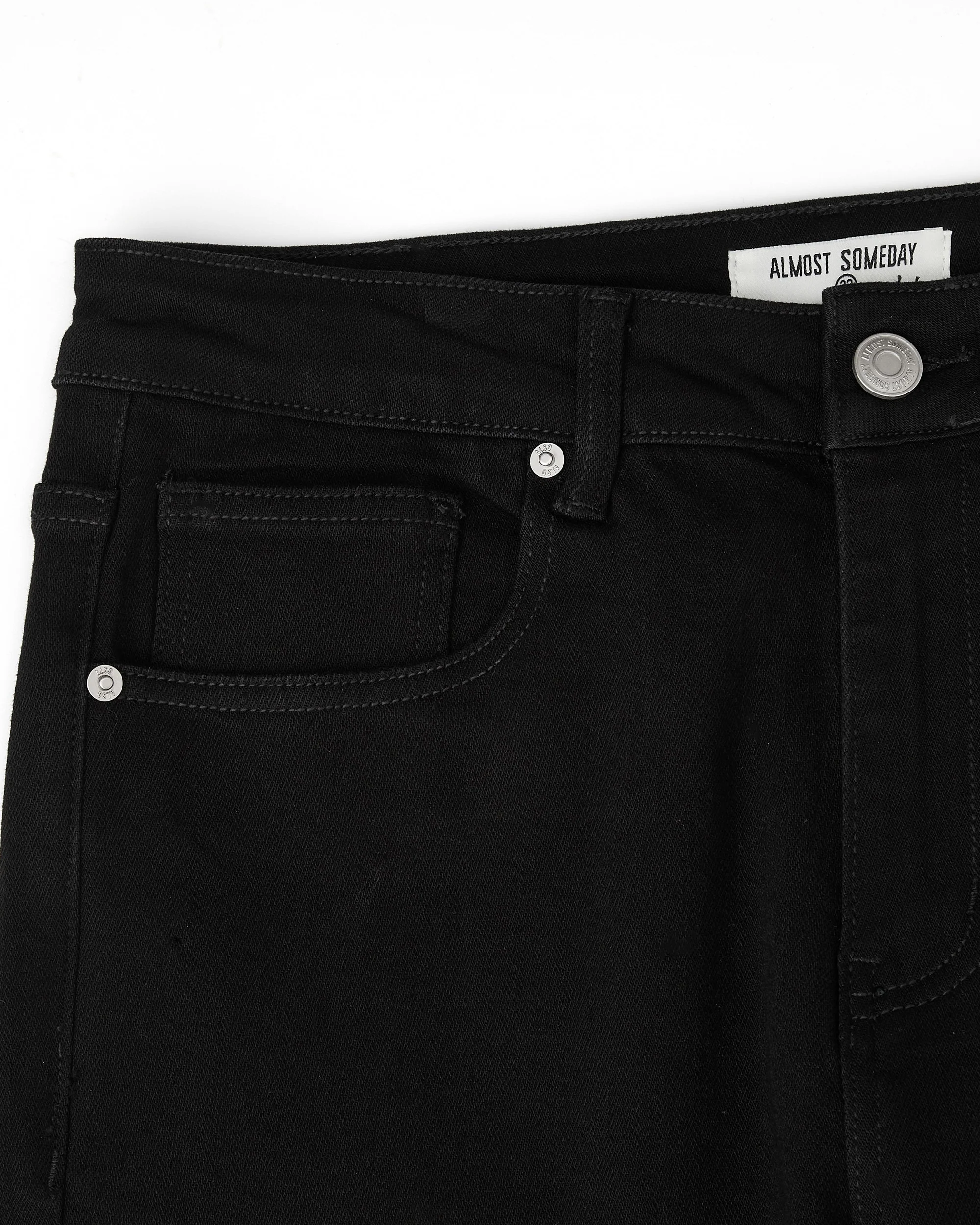 Solomon Rhinestone Straight Leg Denim - Black - Image 6