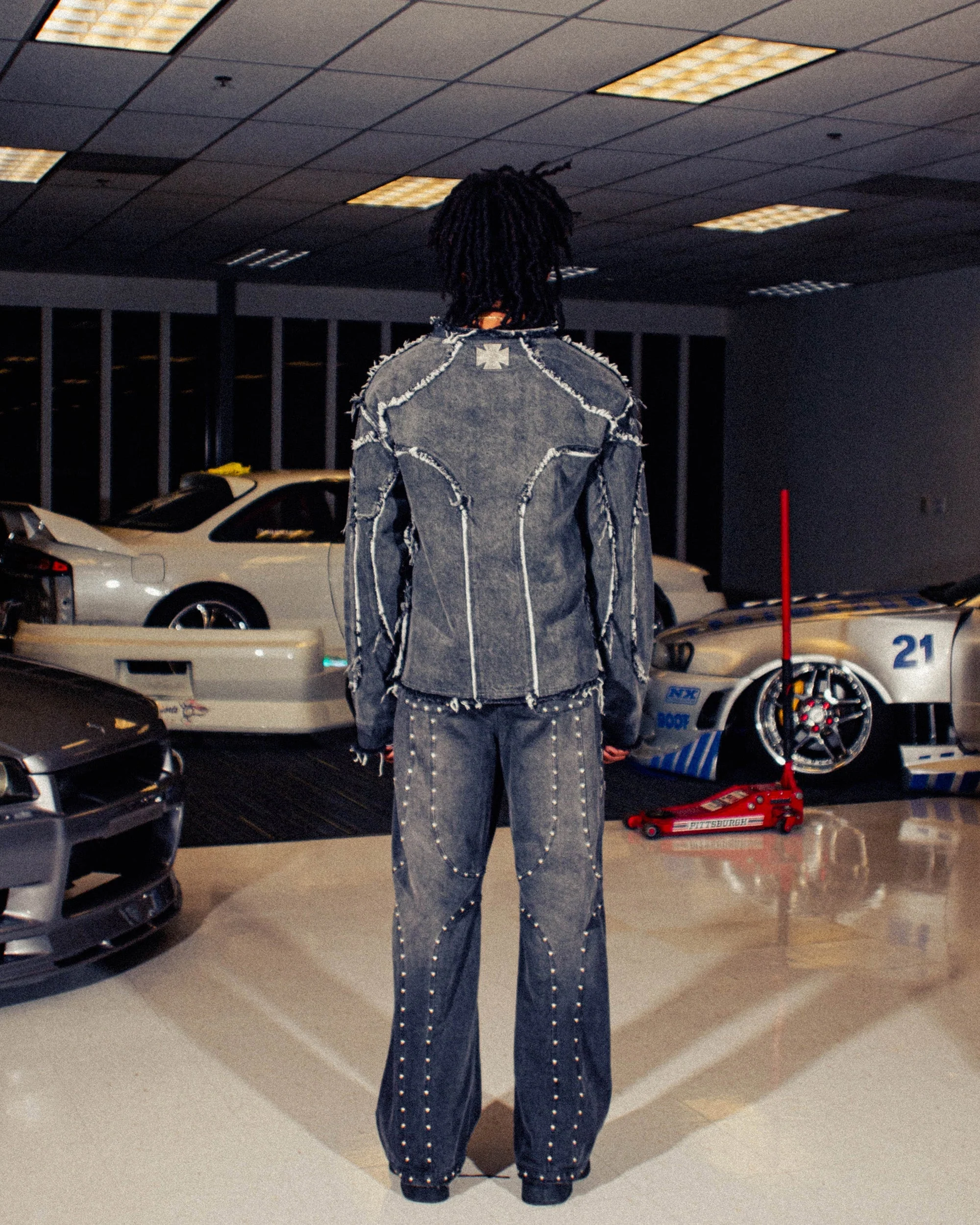 Star-Bolt Denim Sweater - Image 8