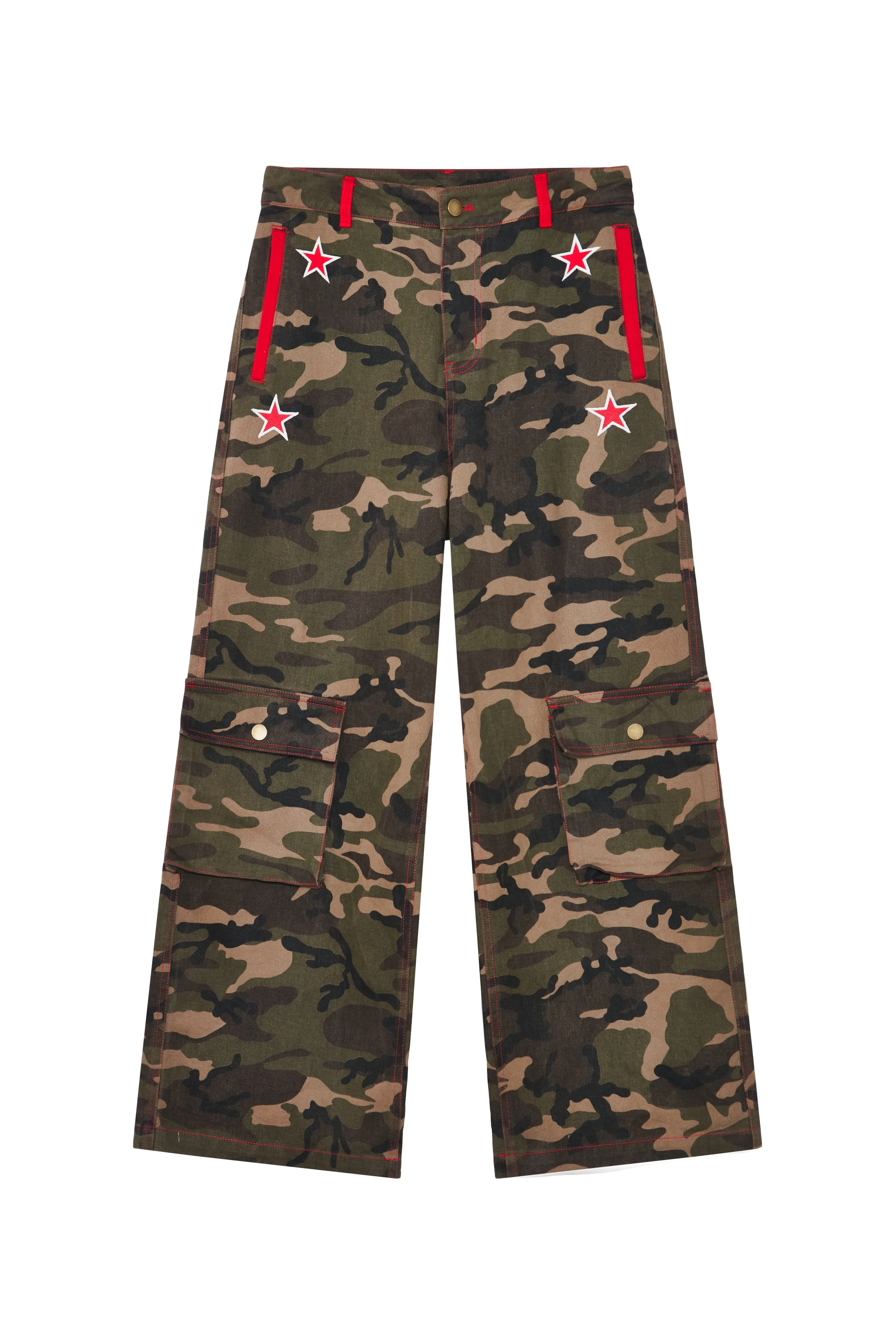 Star-Embroidered Camo Pants - Image 14