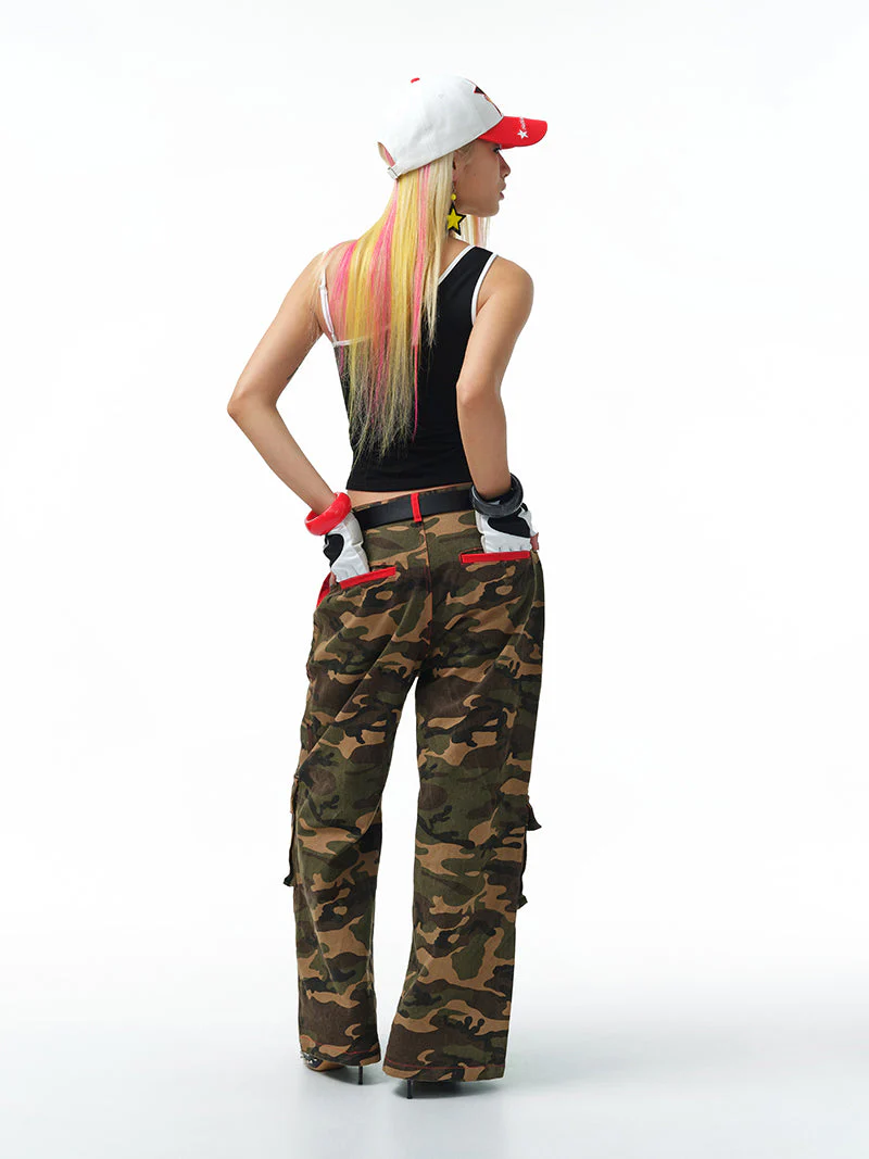 Star-Embroidered Camo Pants - Image 16