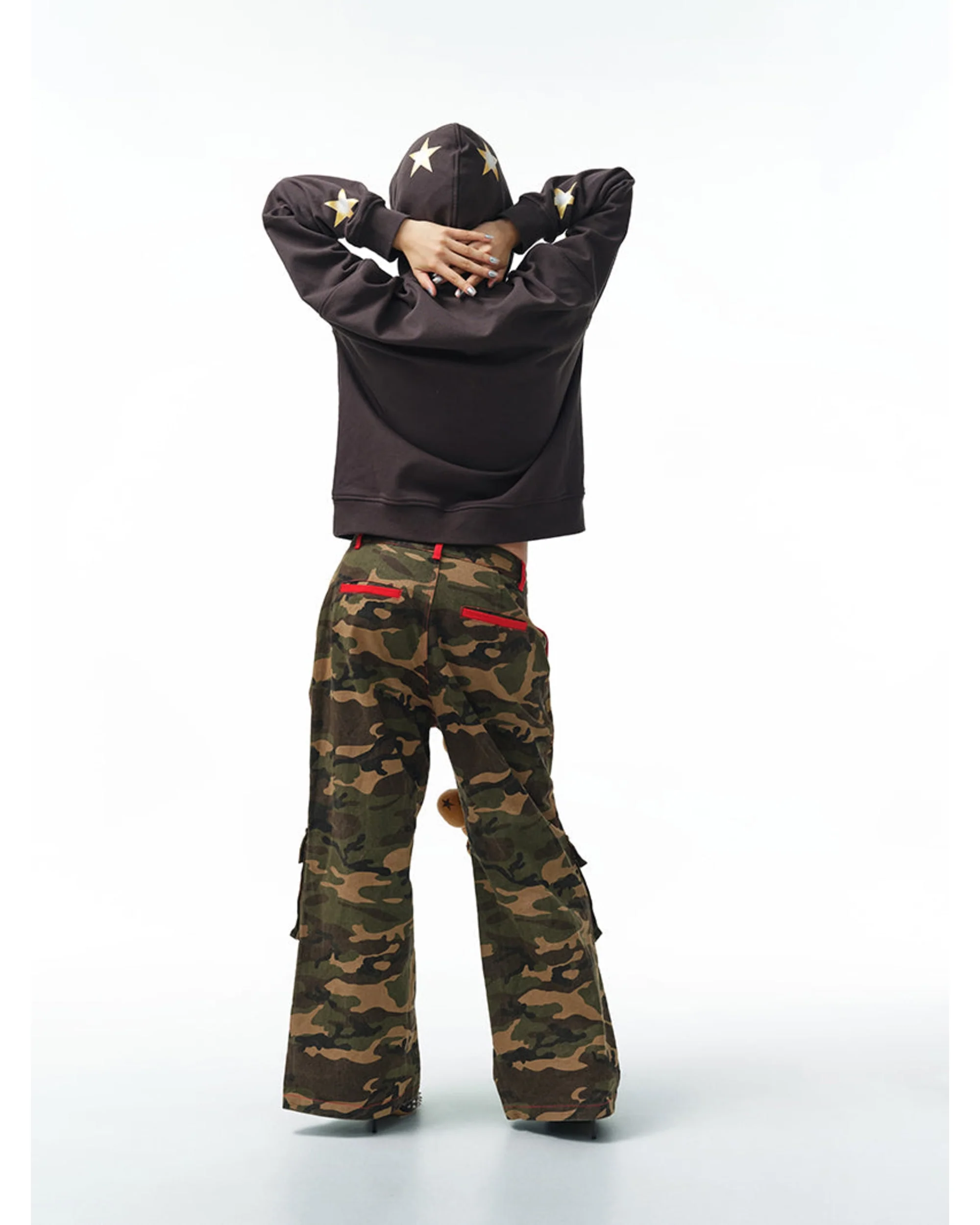 Star-Embroidered Camo Pants - Image 3