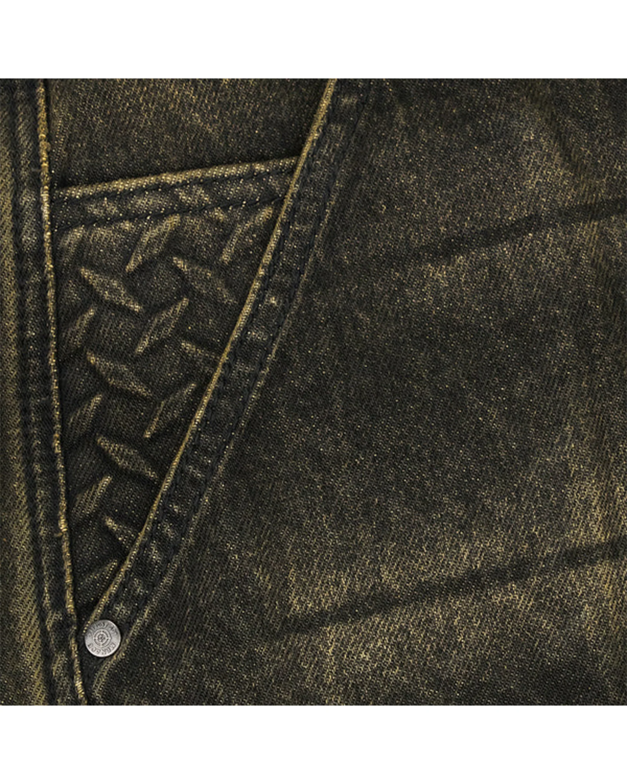STEEL EMBOSSED DENIM CARPENTER SHORTS - Image 7